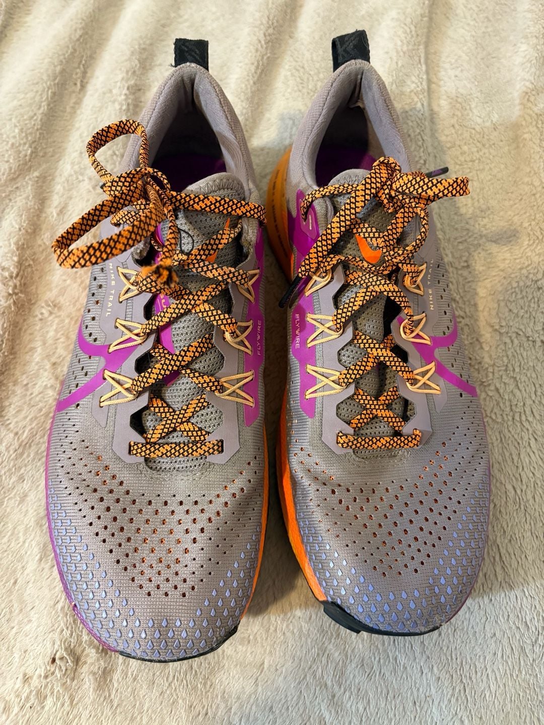 Nike React Pegasus Trail 4 women Size 8.5 Grey Purple Orange 5