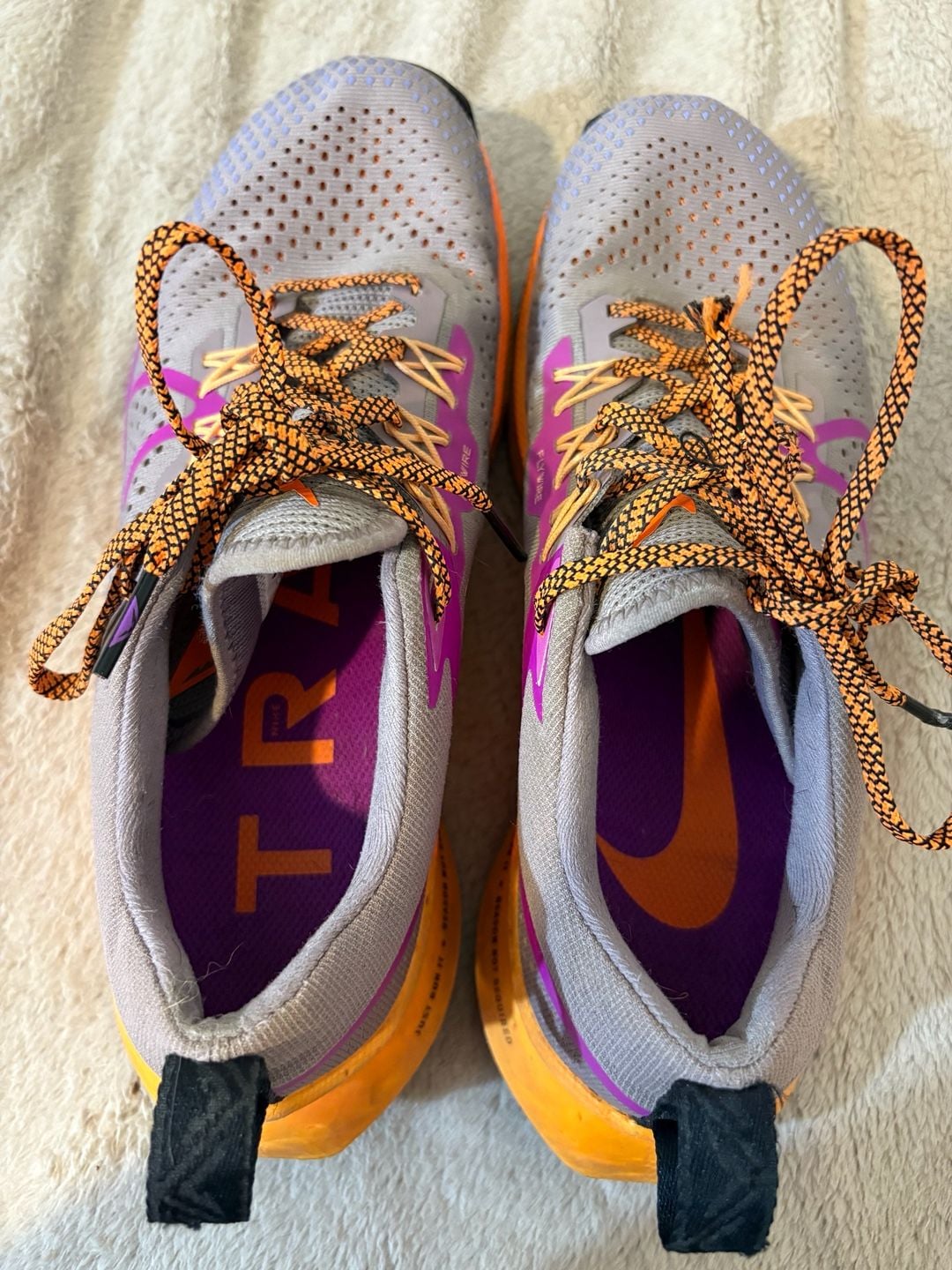 Nike React Pegasus Trail 4 women Size 8.5 Grey Purple Orange 6