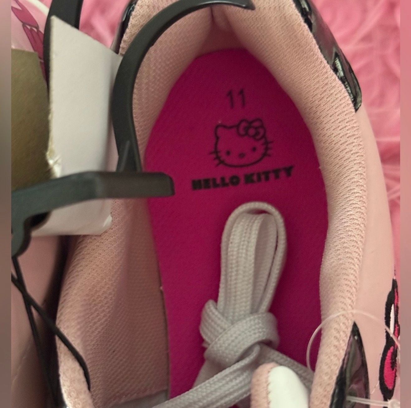 Hello Kitty by Sanrio Women's Pink Casual Court Sneakers, Pink sz11 6