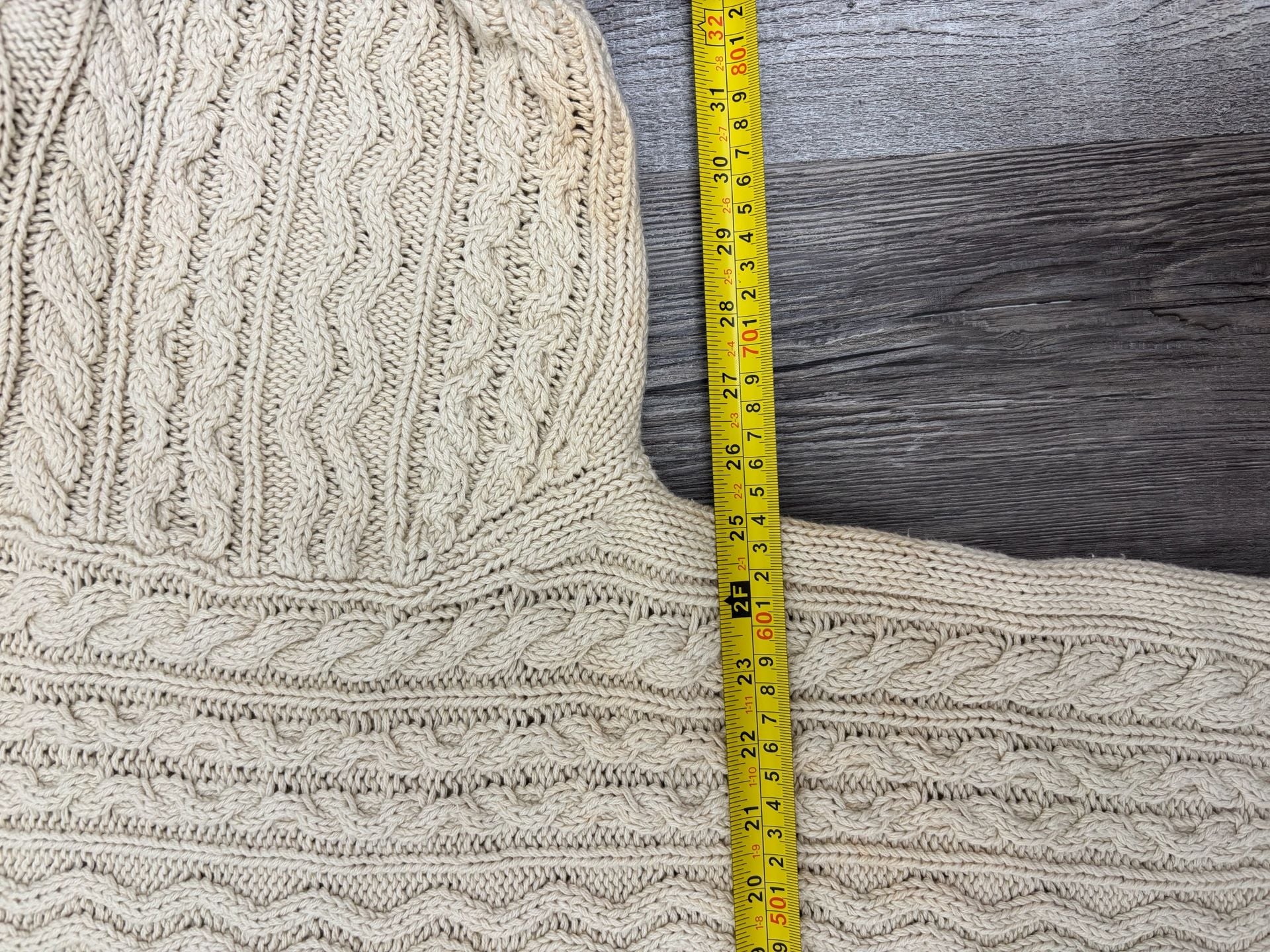 Eddie Bauer Cable Knit Sweater Size XXL Cream Cotton 8