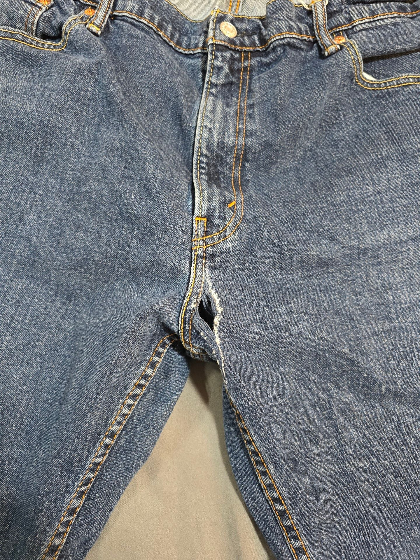 Denizen Levi's 285 Relaxed Fit Jeans 42x30 Blue Straight Leg 4