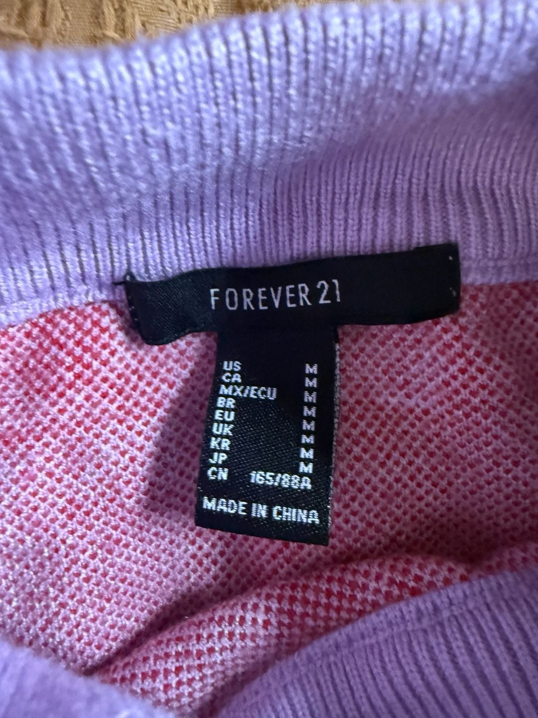 Forever 21 Cherry Checkered Sweater Vest Size M Purple 5