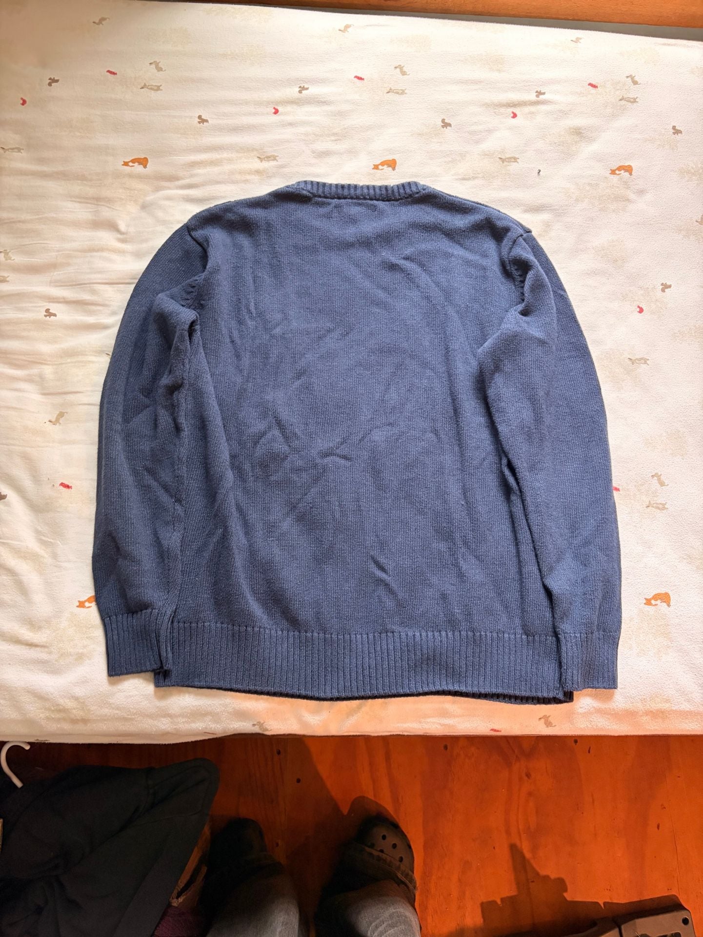 Tricots St Raphael Cable Knit Sweater Size M Blue Crewneck 4