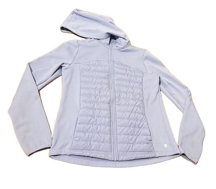 Avia Active Jacket Size XL (14-16) Light Purple Quilted Full Zip Hoodie 2