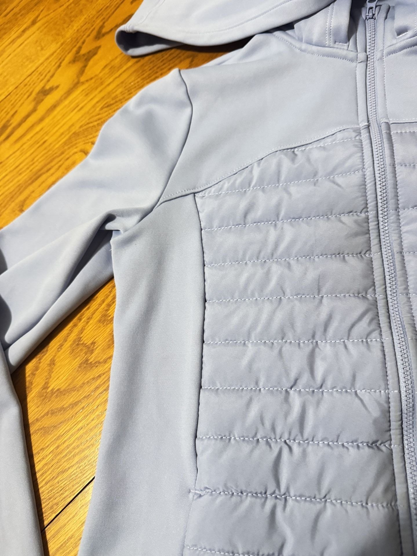 Avia Active Jacket Size XL (14-16) Light Purple Quilted Full Zip Hoodie 4