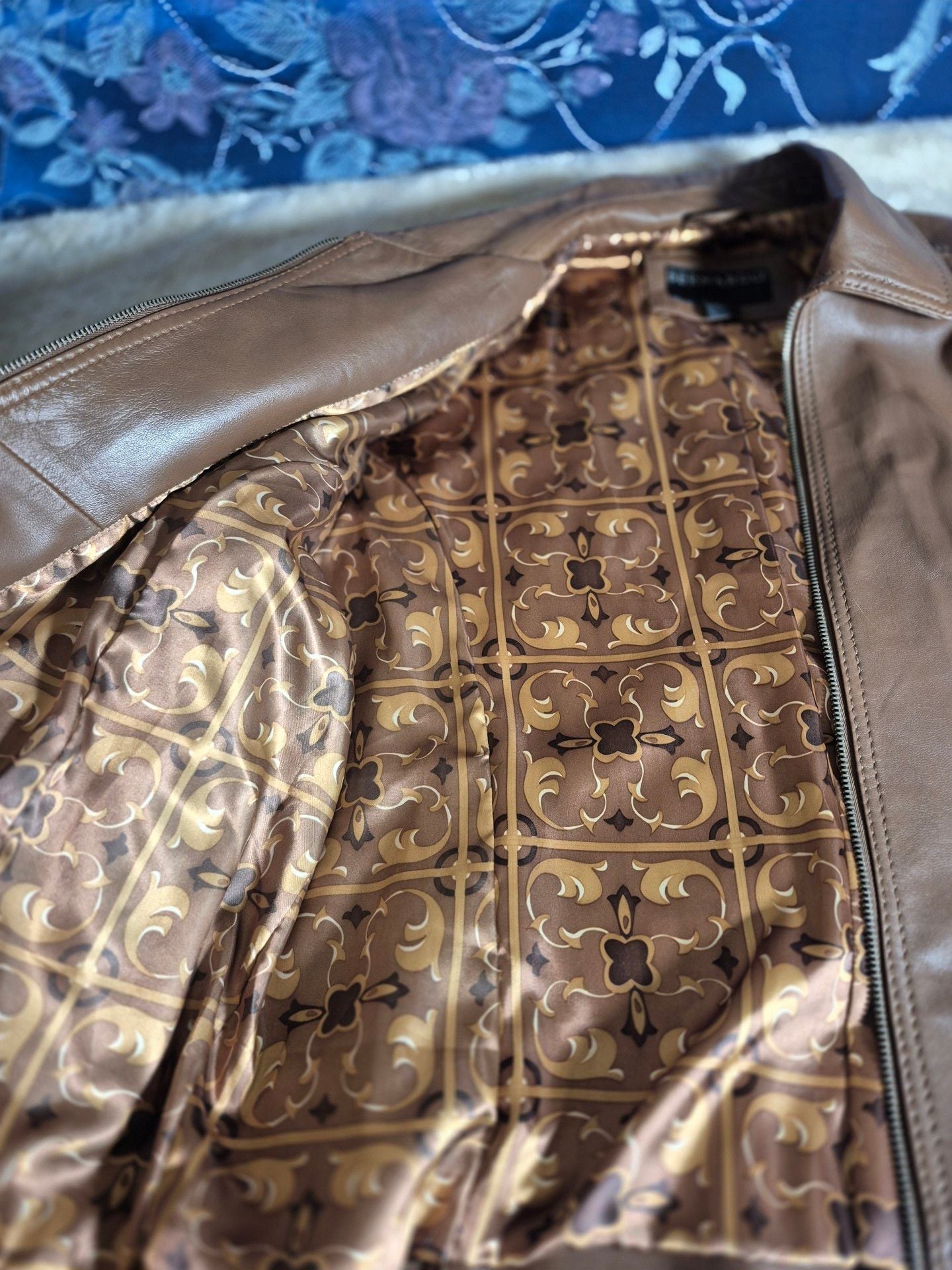 Bernardo Leather Jacket Size XL Brown 7