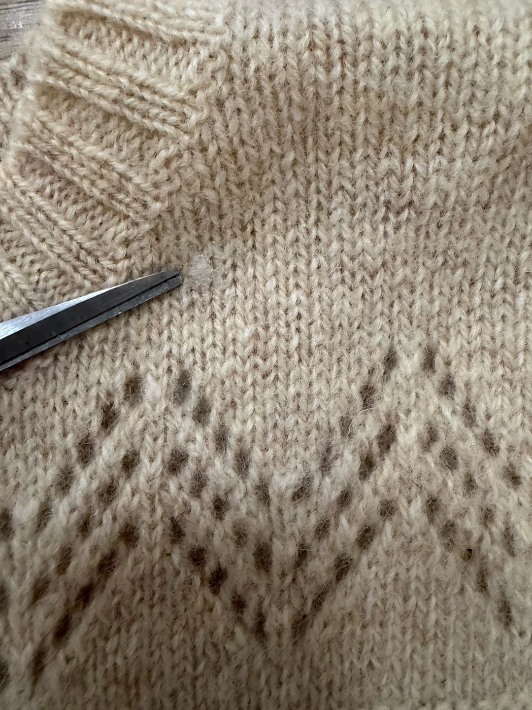Wool Landscape Scene Sweater Vest Size M Beige Knit Stone Canyon 9