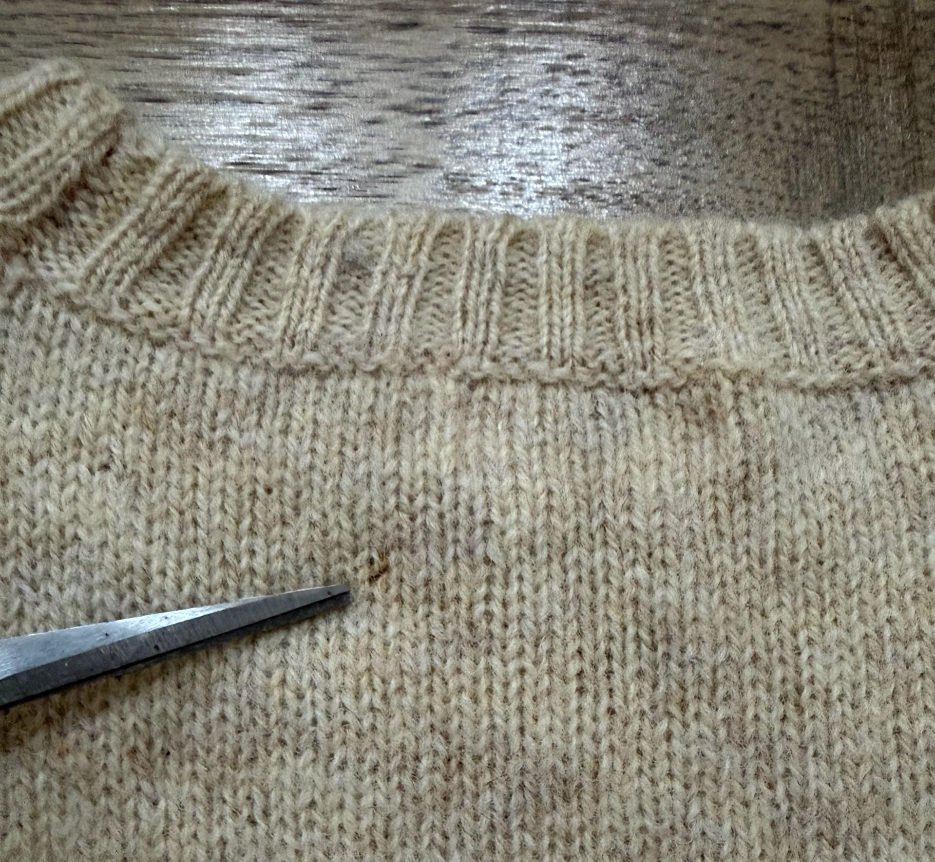 Wool Landscape Scene Sweater Vest Size M Beige Knit Stone Canyon 11