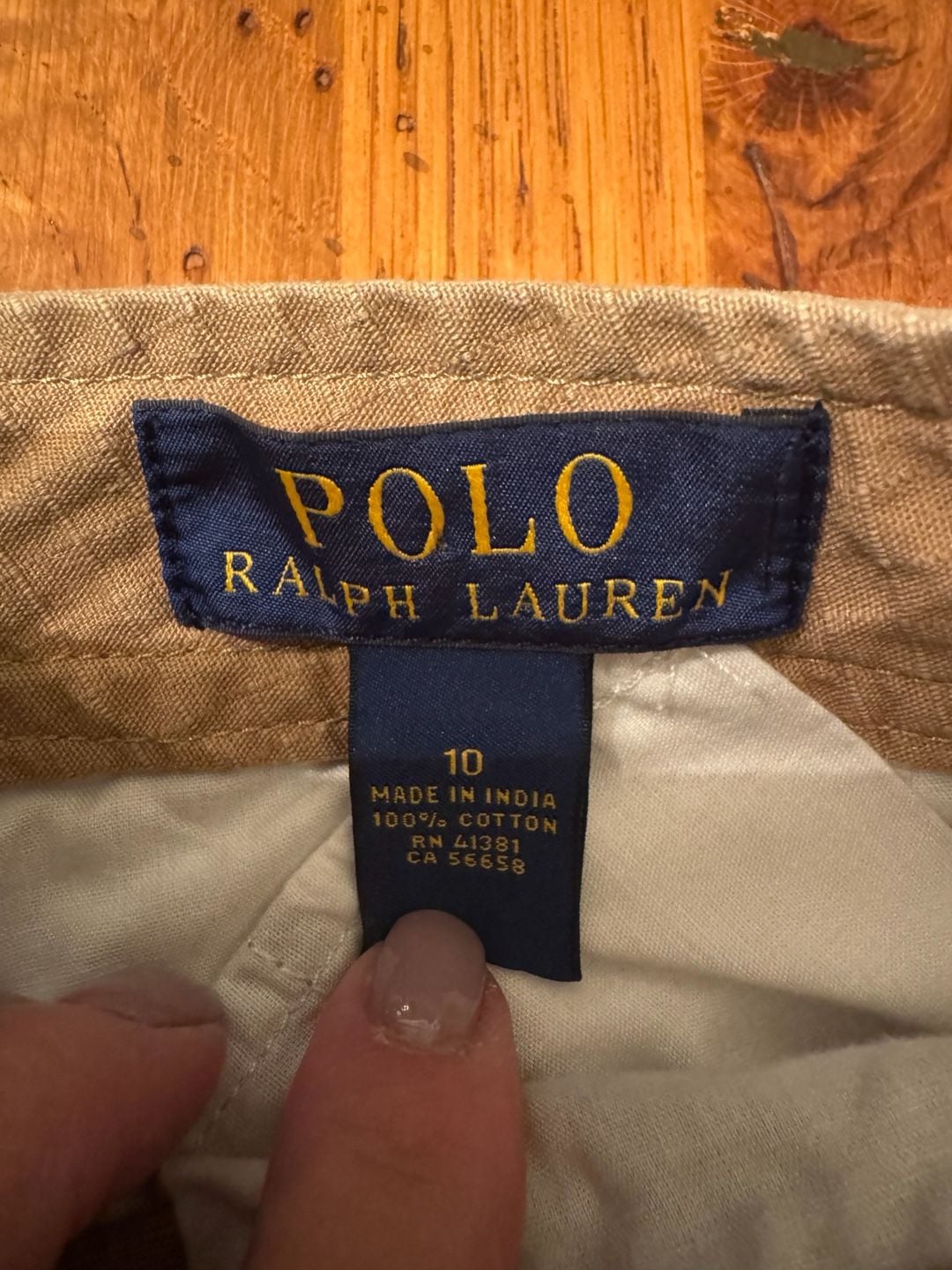 Polo Ralph Lauren Cargo Shorts Size 10 Khaki Ripstop Cotton youth h1606 3