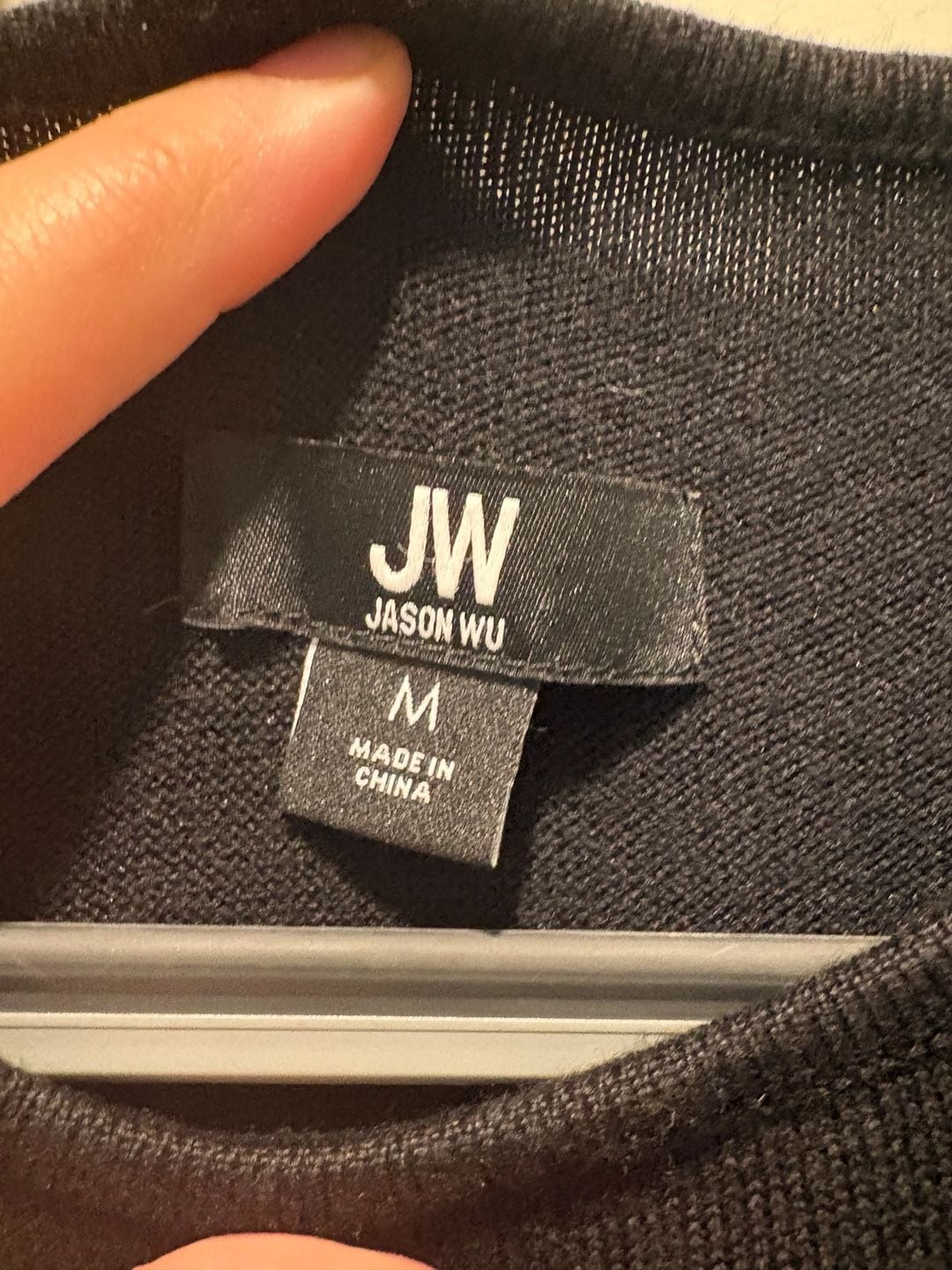 JW Jason Wu Sweater Dress Size M Black Sequin Cuffs Knit 3