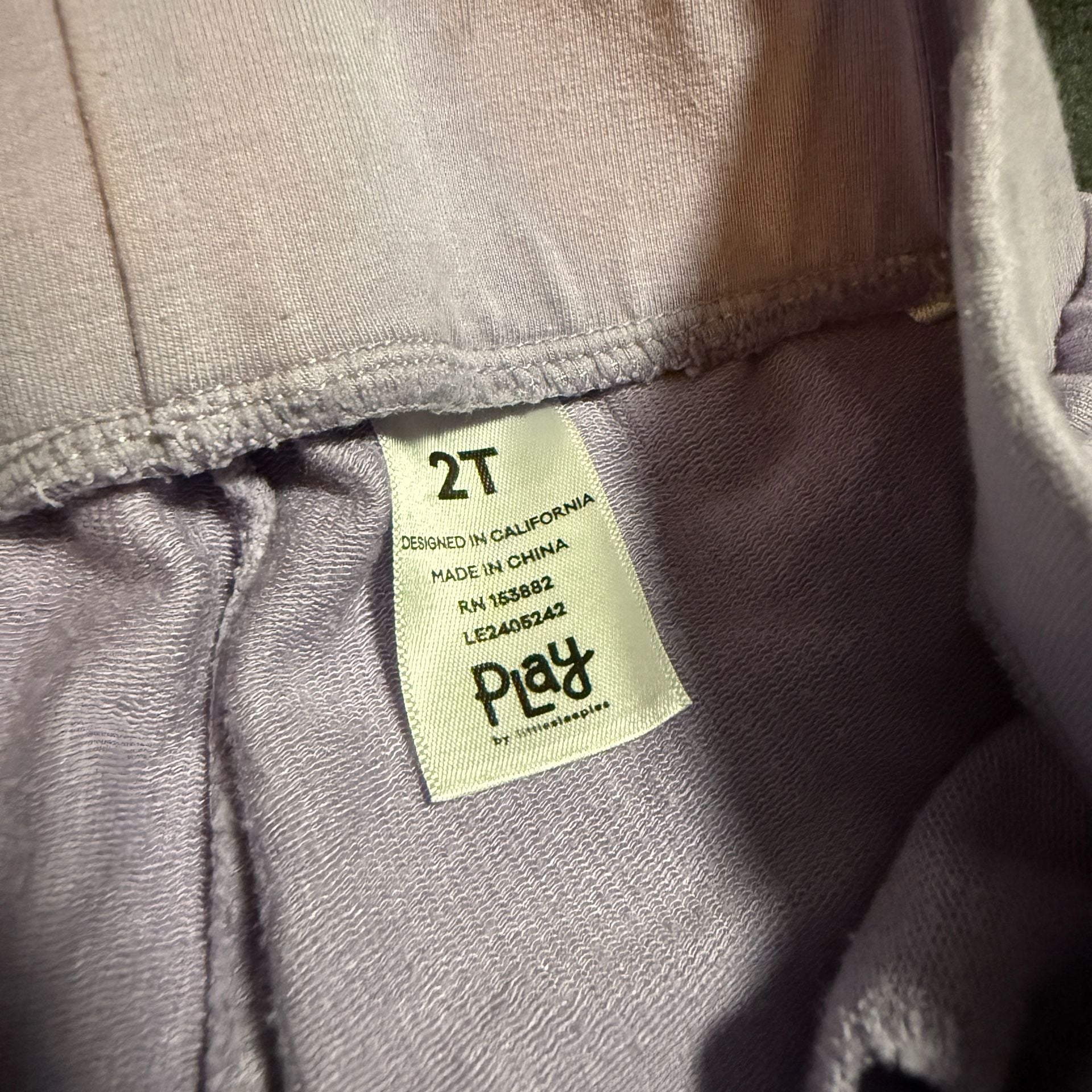 Play by Little Sleepies Jogger Pants Size 2T Purple Ruffle Pockets 5