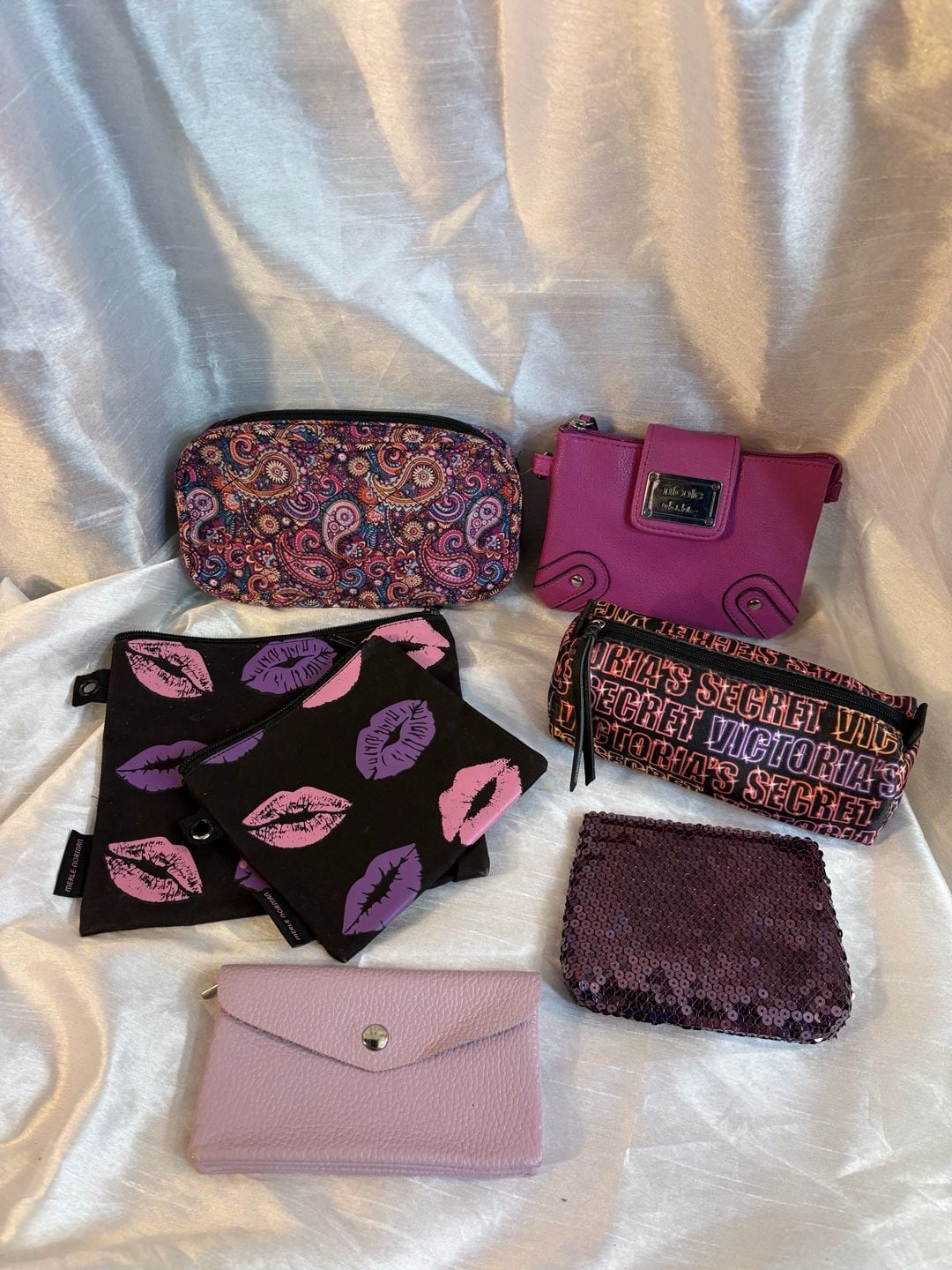 Assorted Cosmetic Bags And Pouches Lot of 7 1