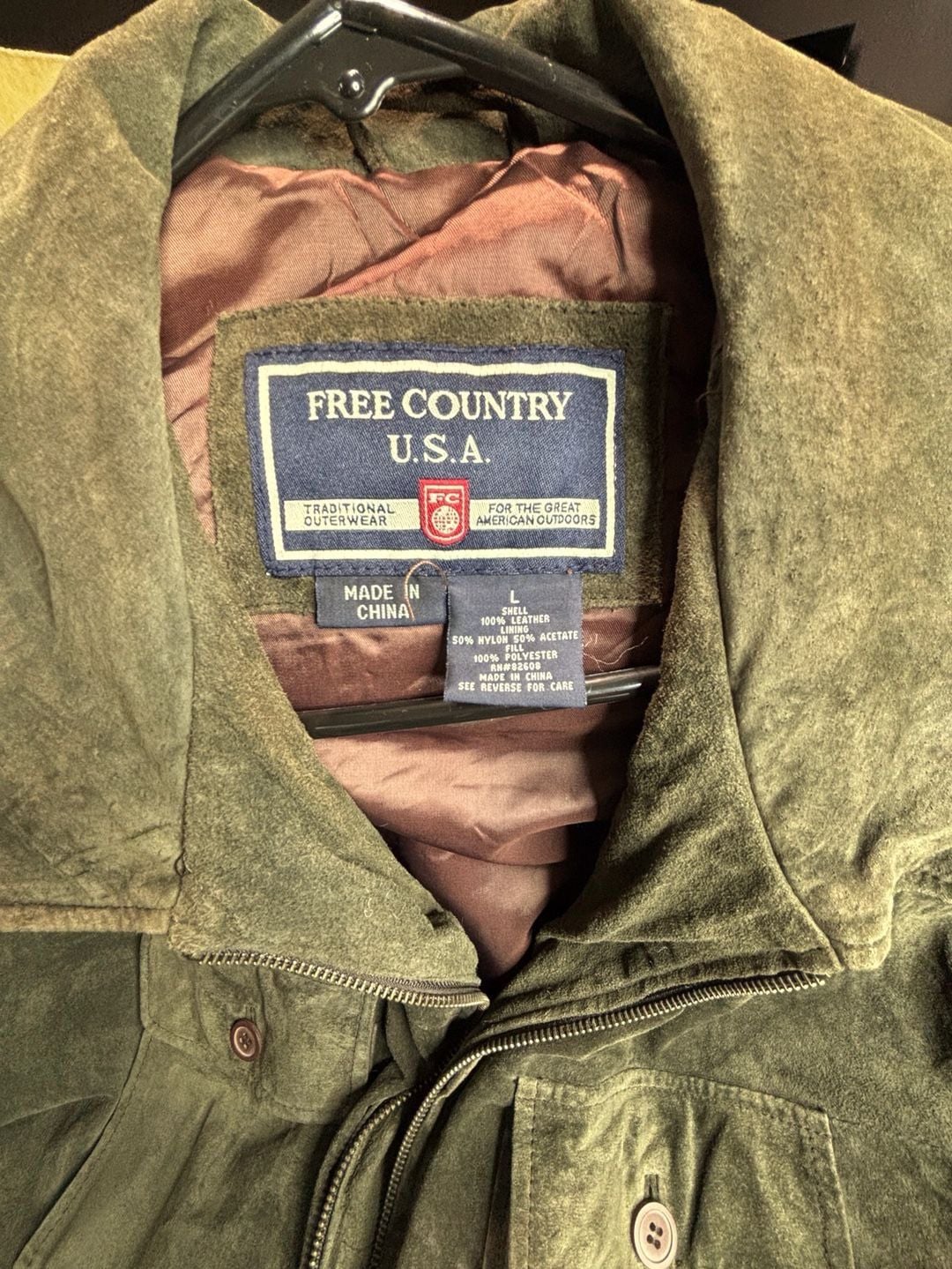 Free Country Suede Jacket Size L 6