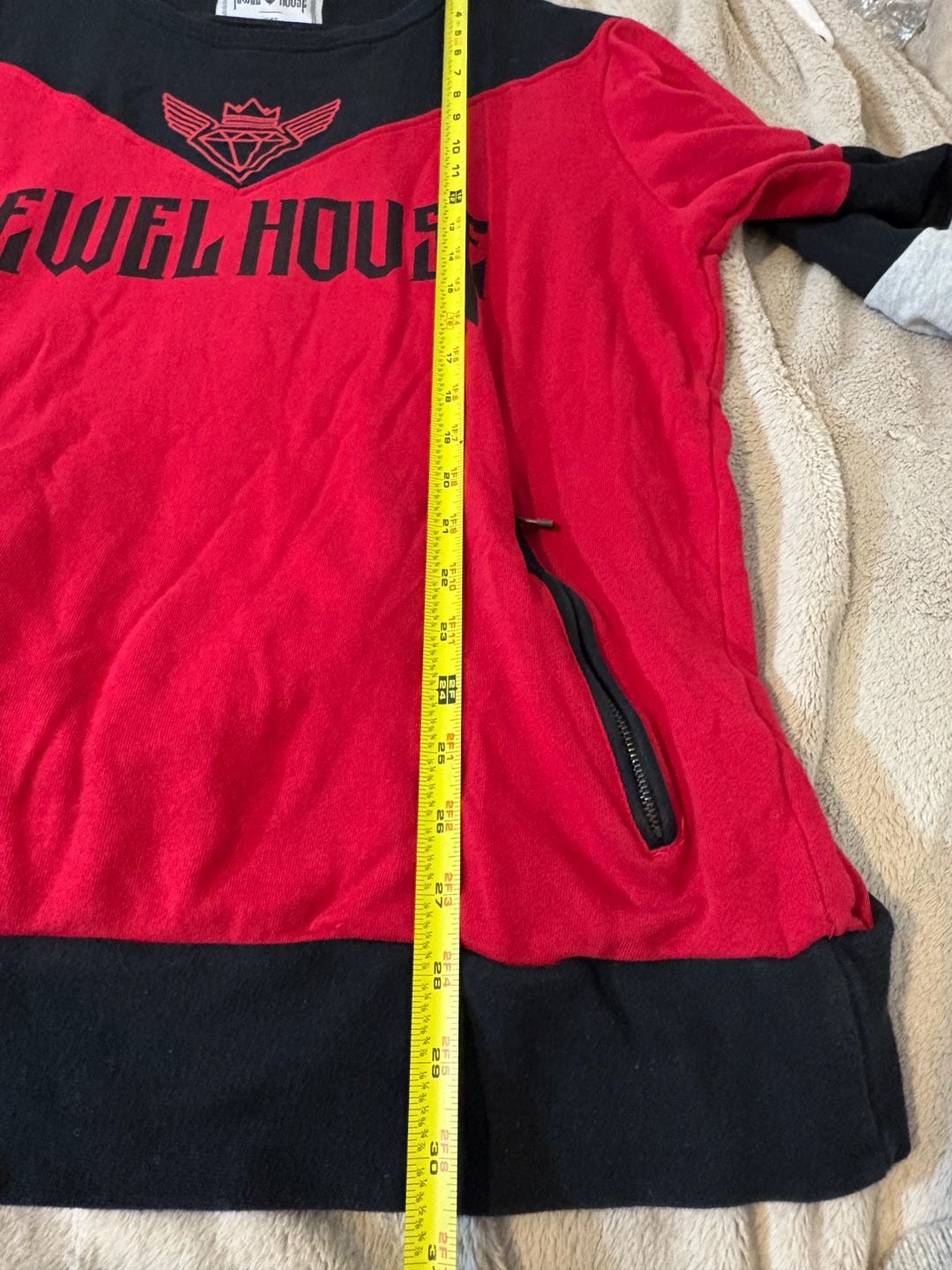 Jewel House Colorblock Sweatshirt Black Red 9