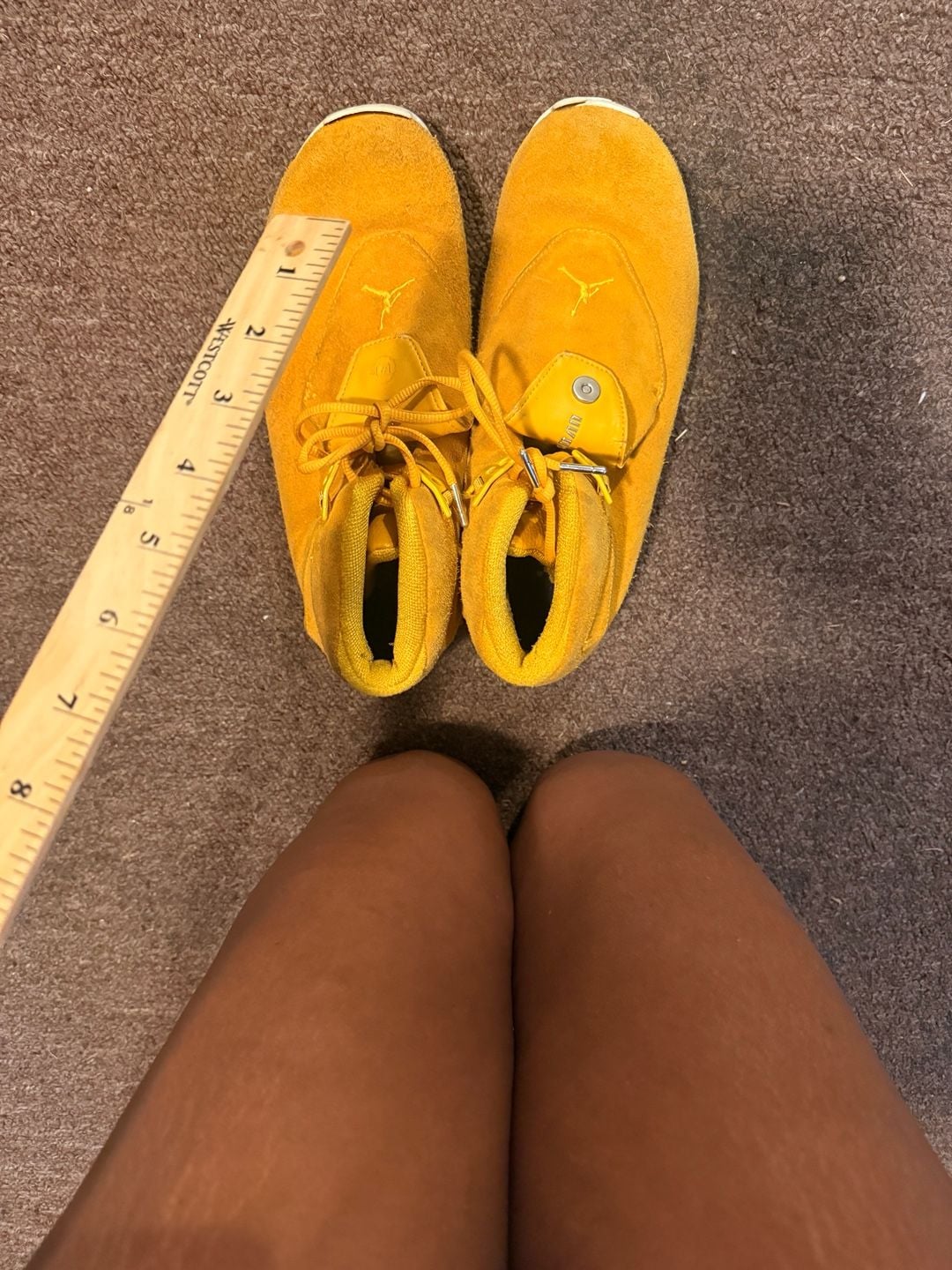 Jordan Jumpman Team Pro Sneakers Yellow Suede 10