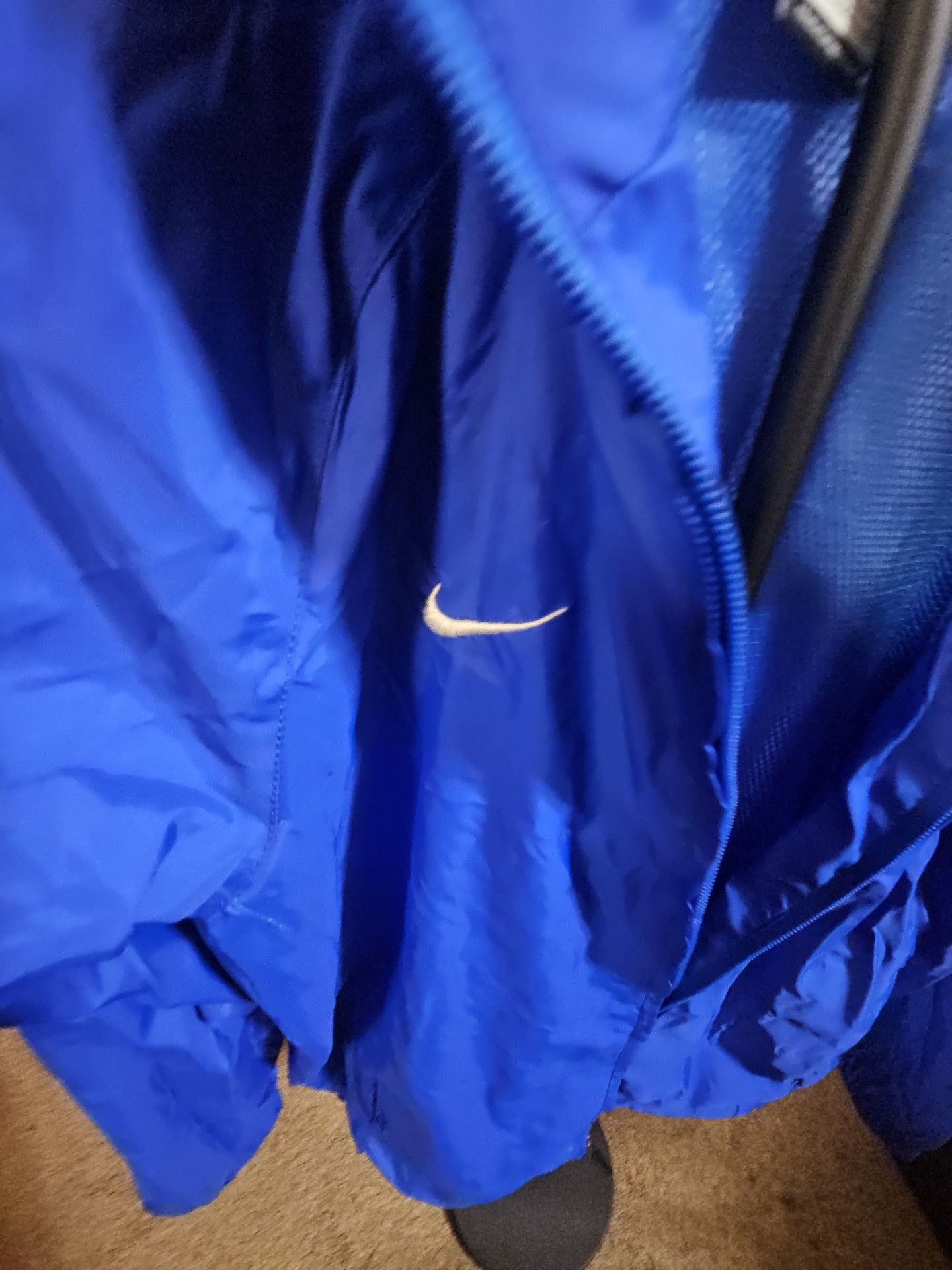 Nike Storm-Fit Jacket Size XL Blue Full Zip Hooded Windbreaker 3