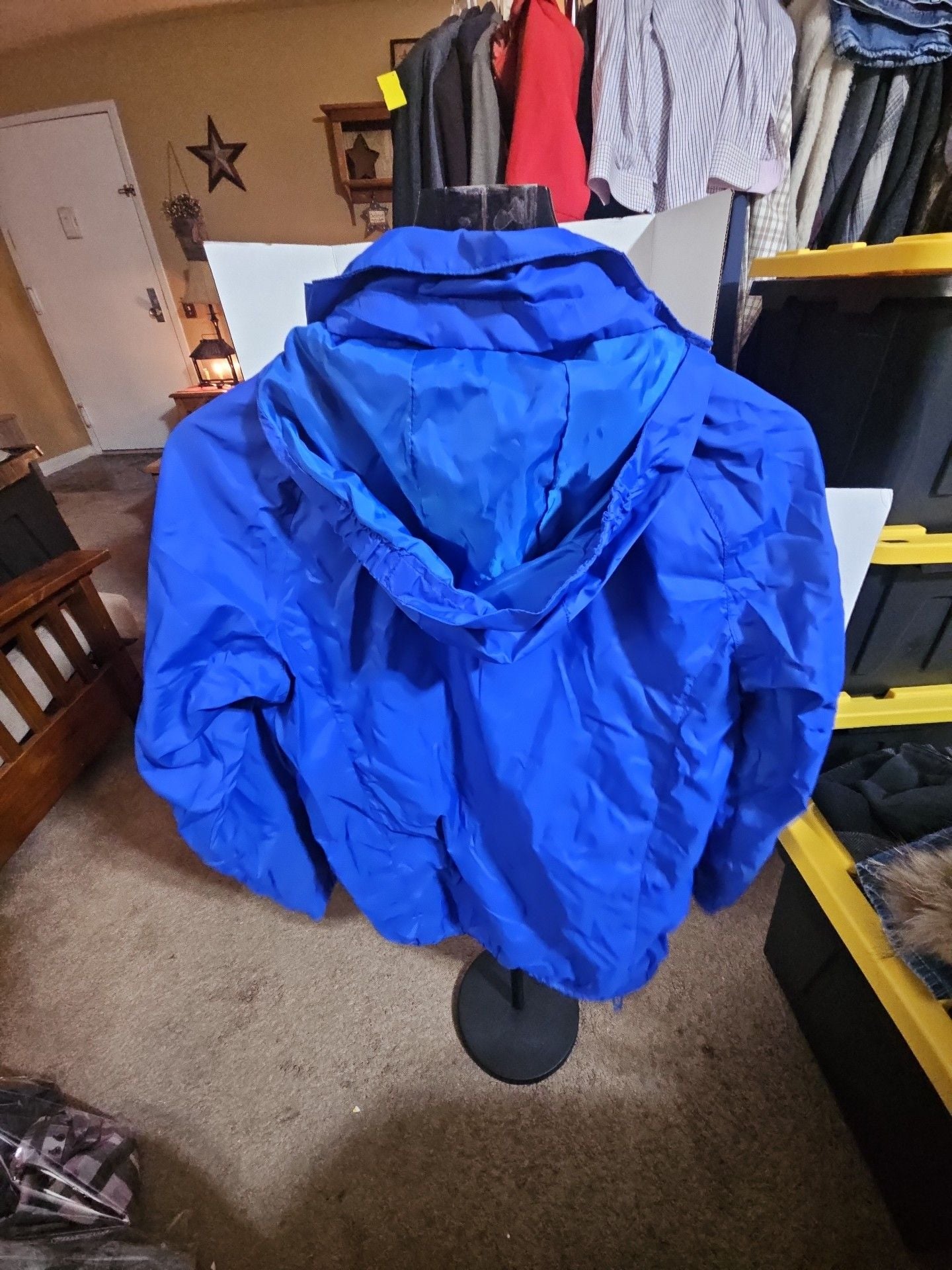 Nike Storm-Fit Jacket Size XL Blue Full Zip Hooded Windbreaker 4
