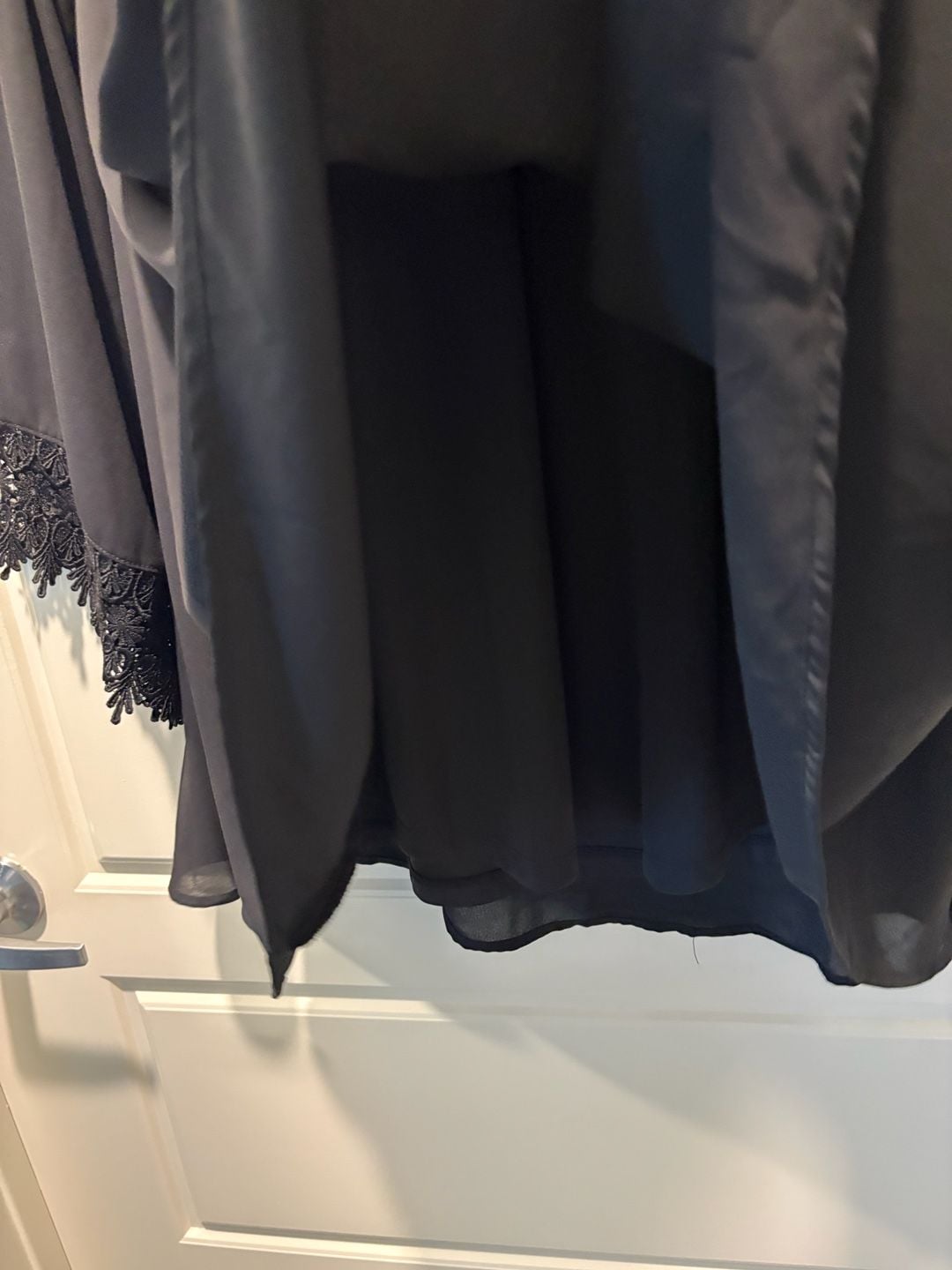 Show Me Your Mumu Dress Size S Black Lace Trim Long Sleeve 5