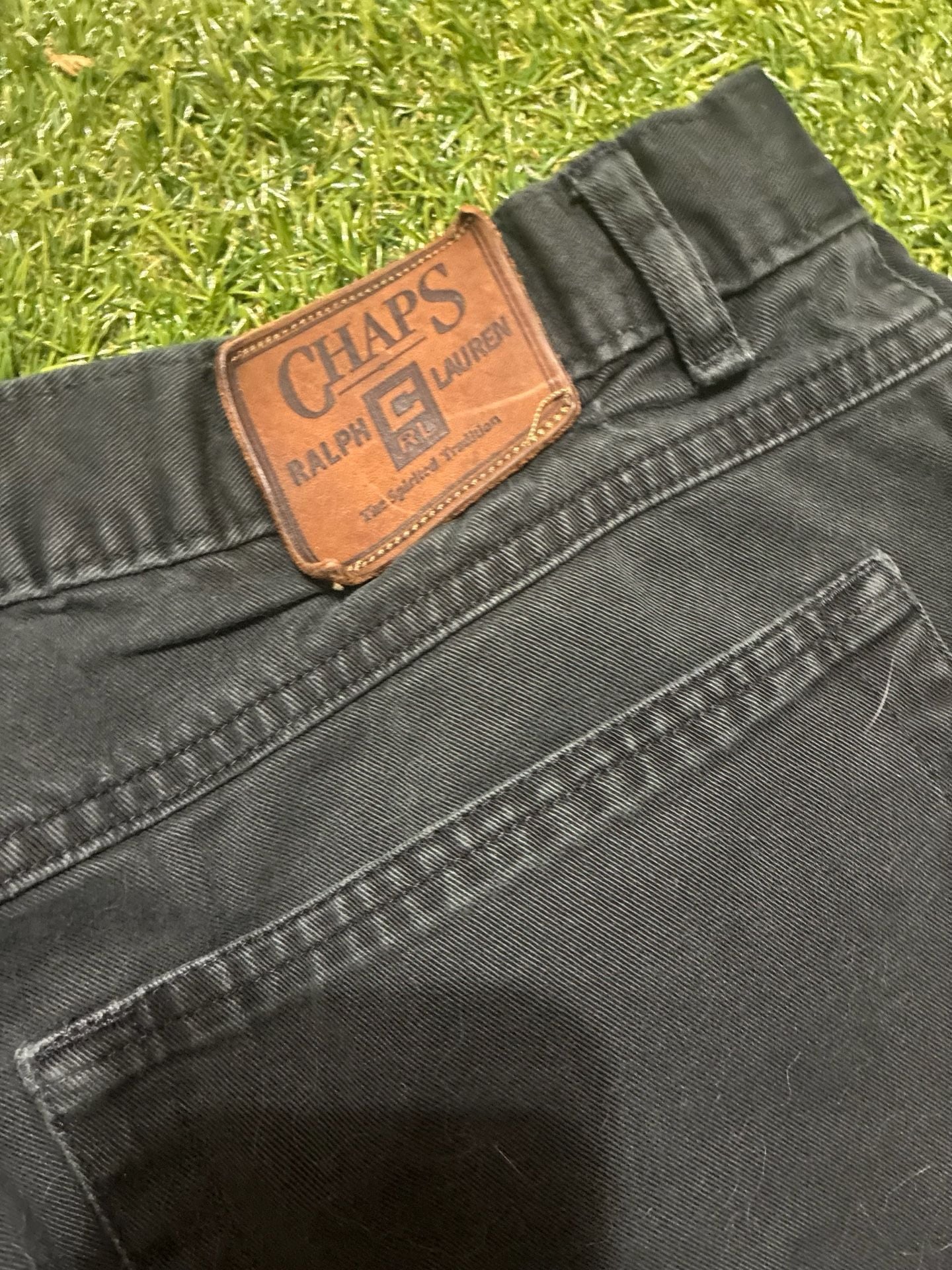 Chaps Ralph Lauren Relaxed Straight Jeans 38x30 Black 8