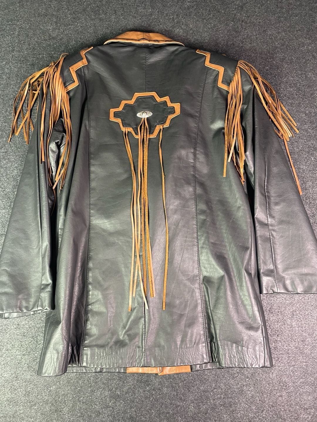 Lariat Leathers Fringe Leather Jacket Black Brown Western 11