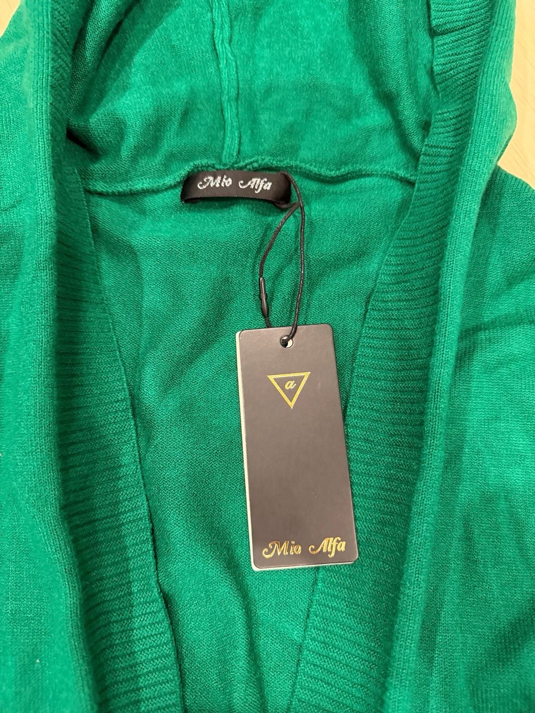 Mio Alfa Green Hooded Cardigan Sweater 6