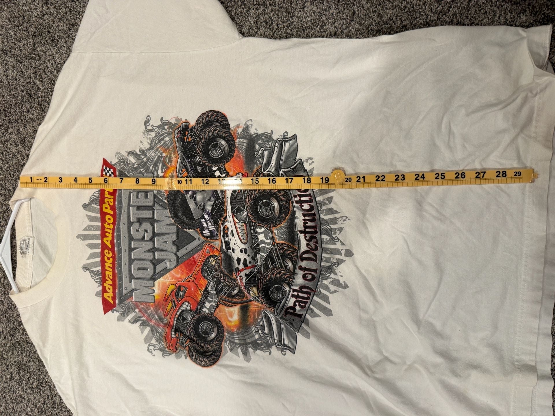 Monster Jam 2011 World Tour Graphic T-Shirt White 9