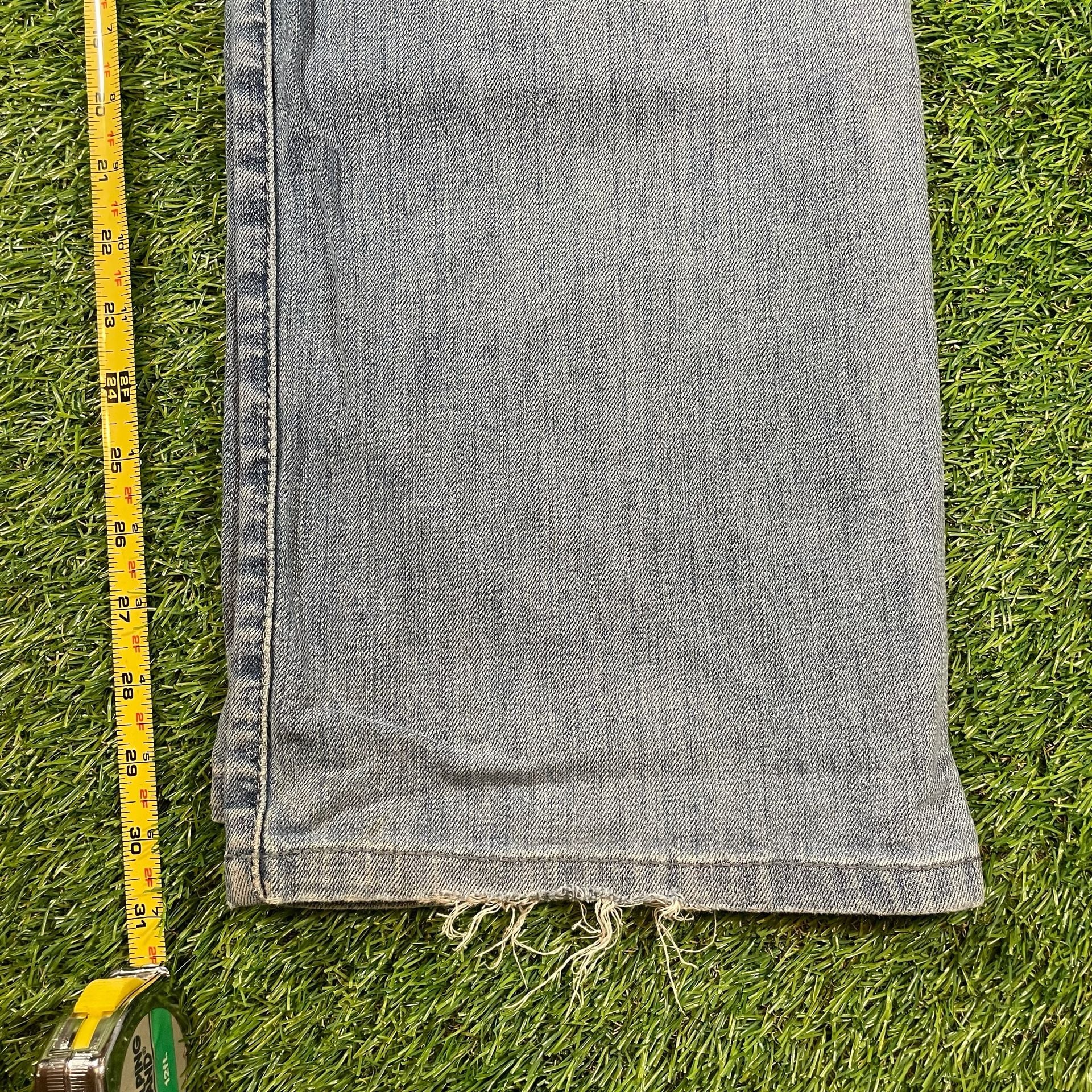 7 For All Mankind Straight Leg Jeans Size 36x32 Light Wash 7