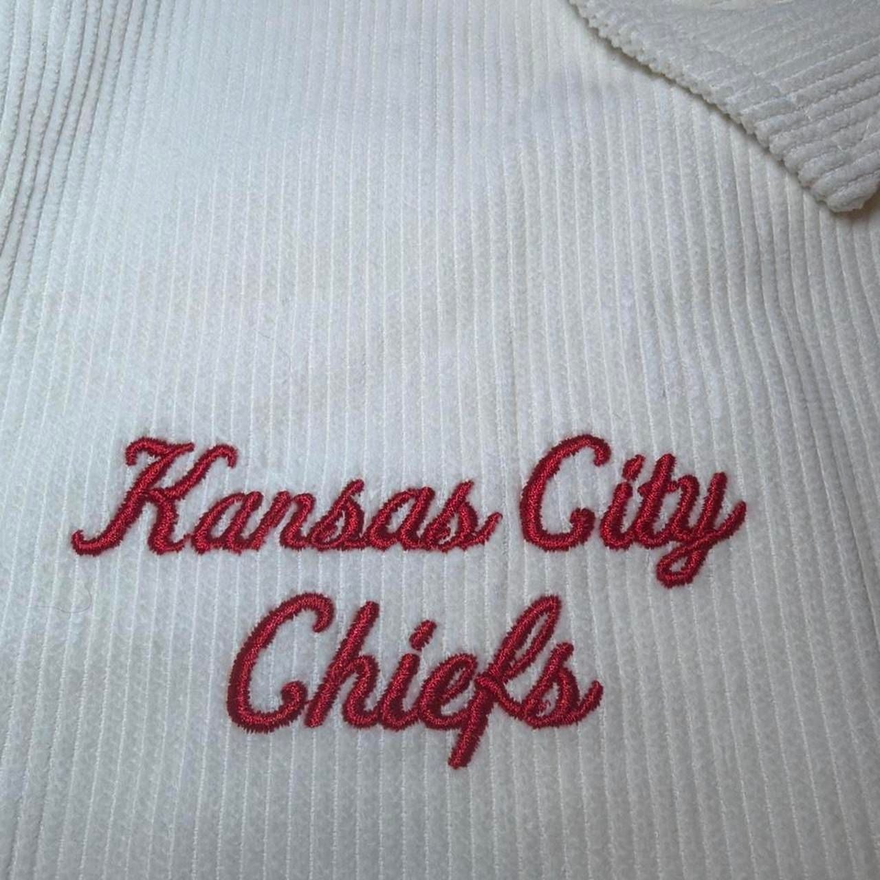 NWT Ultra Game NFL Kansas City Chiefs Corduroy Coach Jacket White Men's Size XL 4