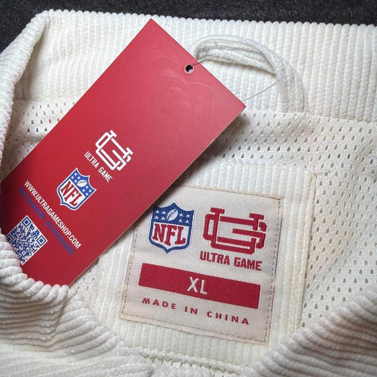 NWT Ultra Game NFL Kansas City Chiefs Corduroy Coach Jacket White Men's Size XL 5