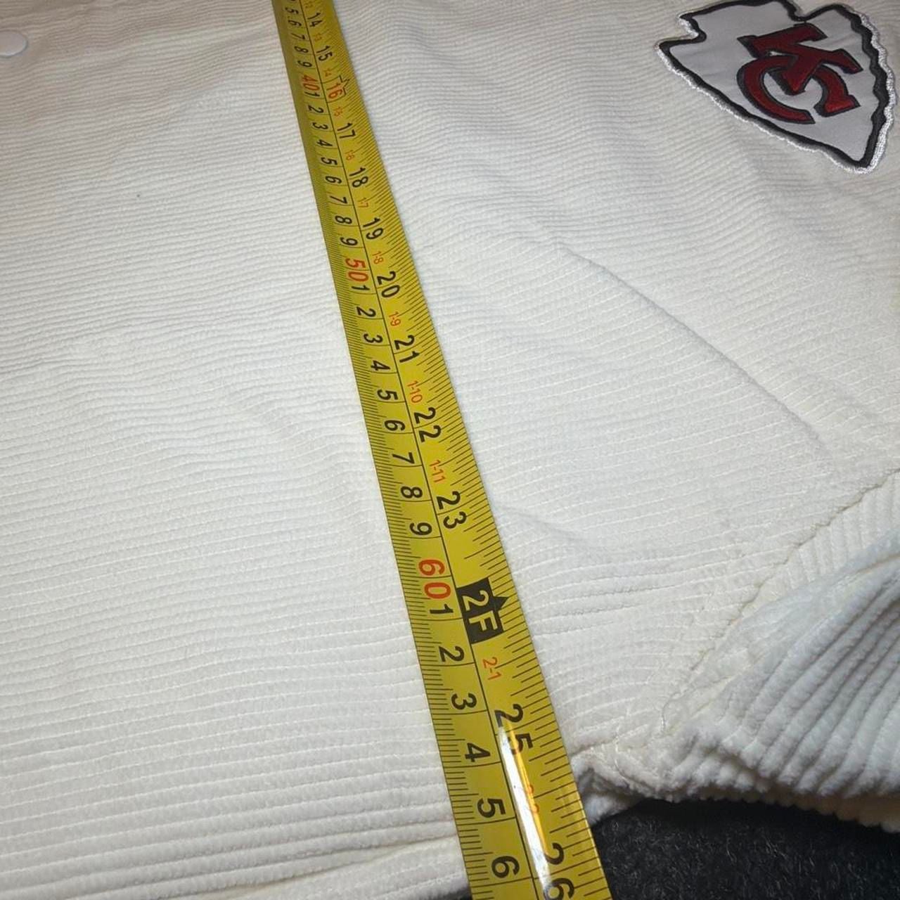 NWT Ultra Game NFL Kansas City Chiefs Corduroy Coach Jacket White Men's Size XL 10