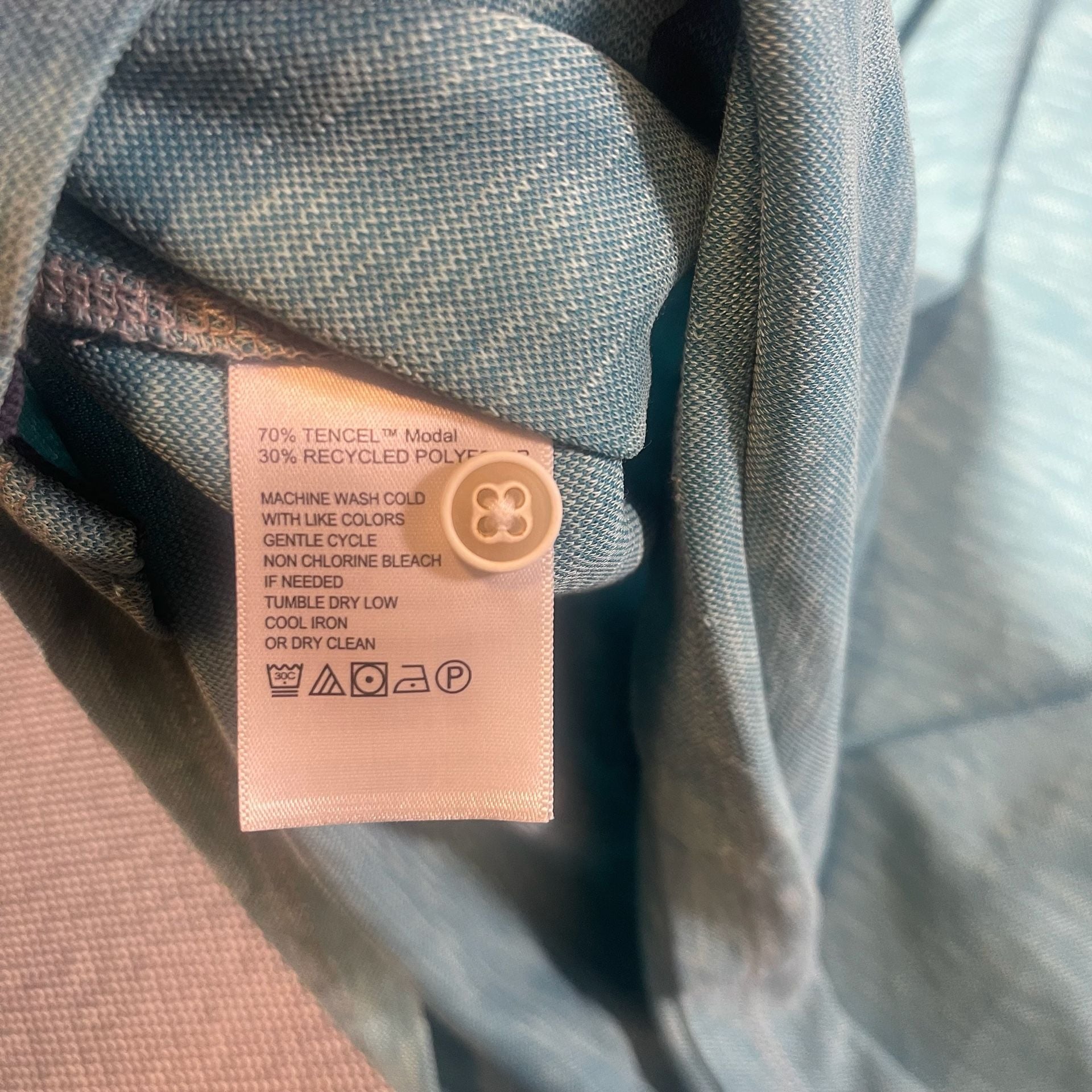 Tommy Bahama Polo Shirt Size XXXL Blue Tencel Modal Short Sleeve 8