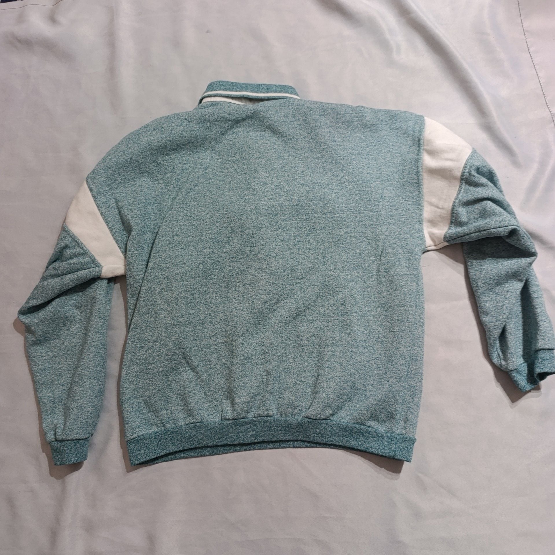 IISPORT Vintage Polo Sweatshirt Size M Teal Striped 90s 7