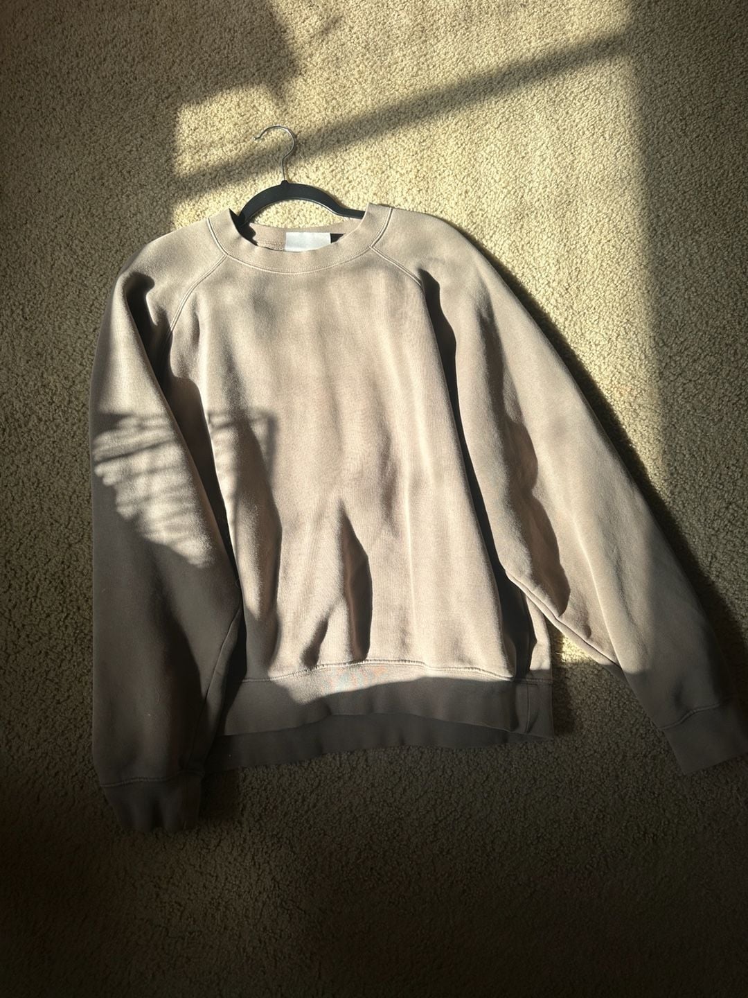 Y2K streetwear Fear Of God Essentials Sweatshirt Tan Brown 4