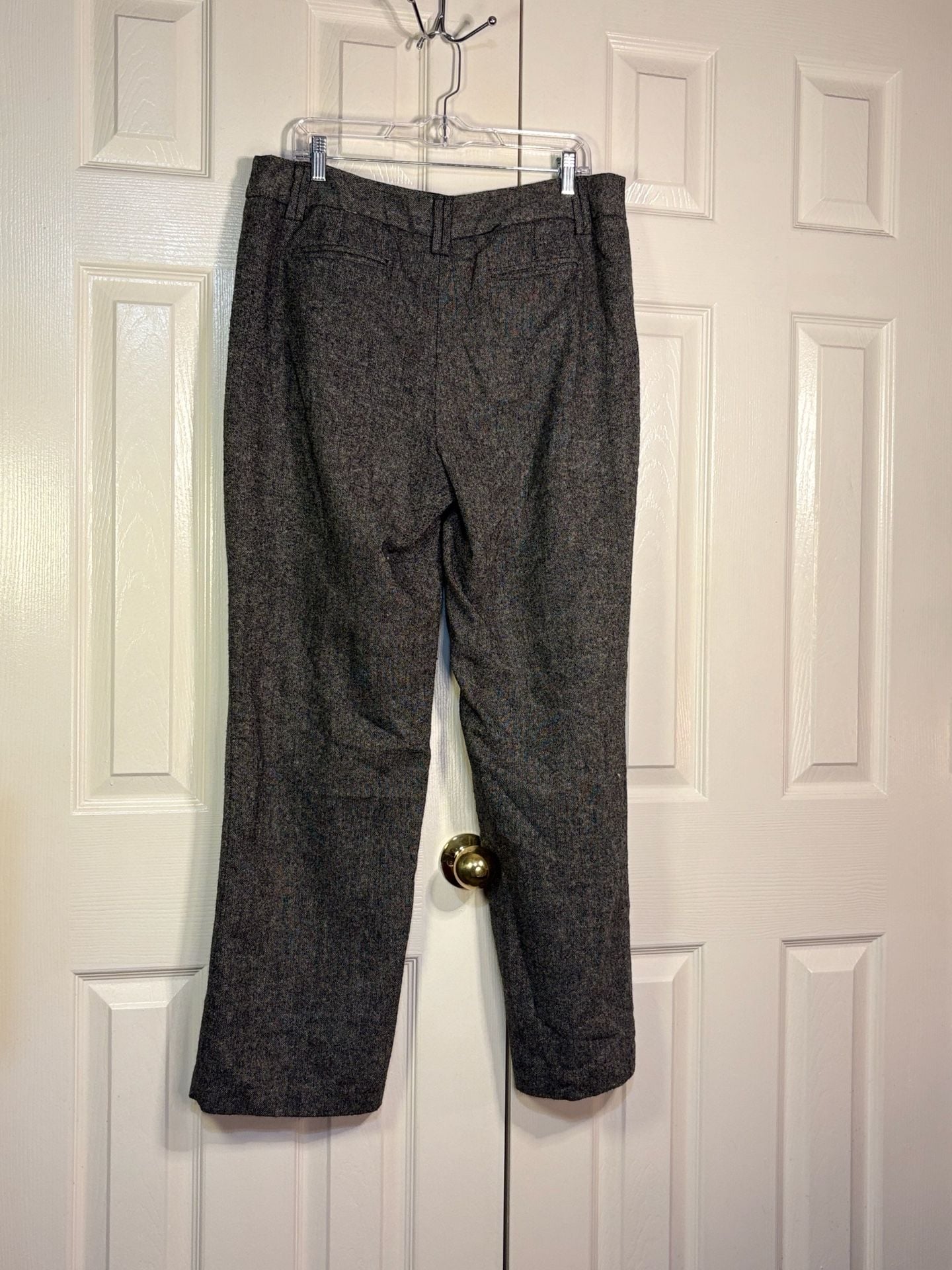 Dalia Collection Wool Blend Tweed Straight Pants Size 14 Gray 5