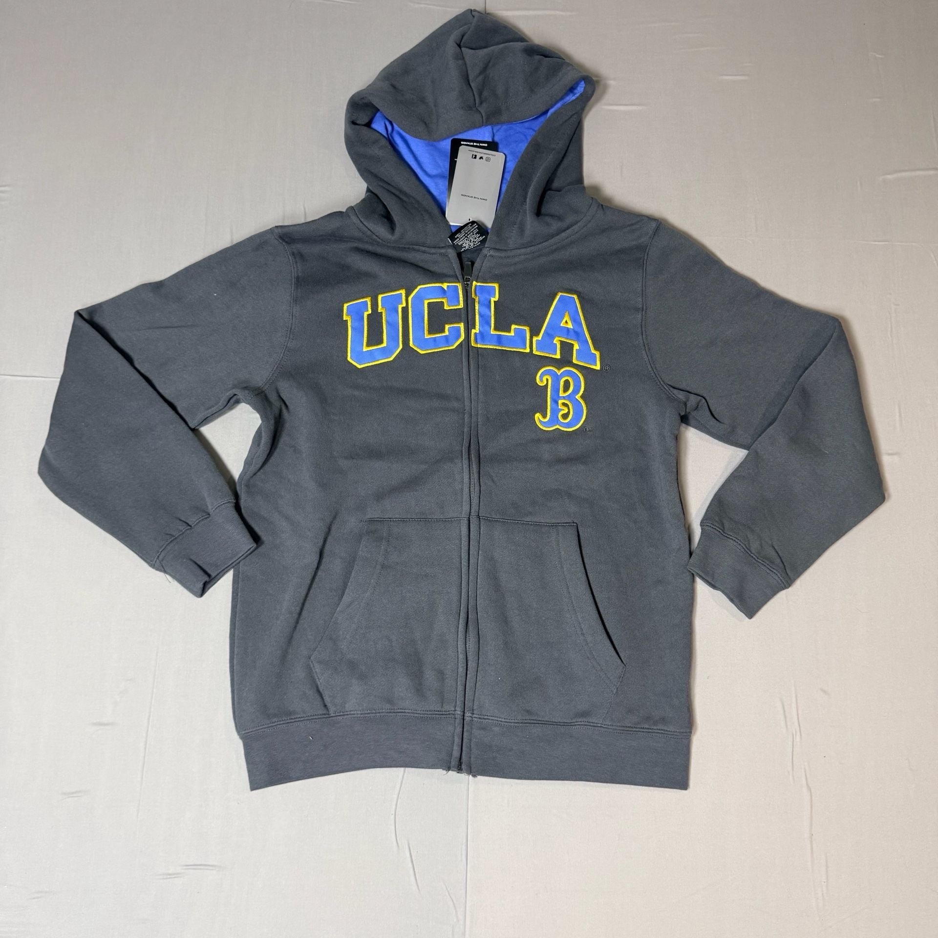 Colosseum UCLA Youth Zip-Up Hoodie Size M 12-14 Charcoal Blue 2