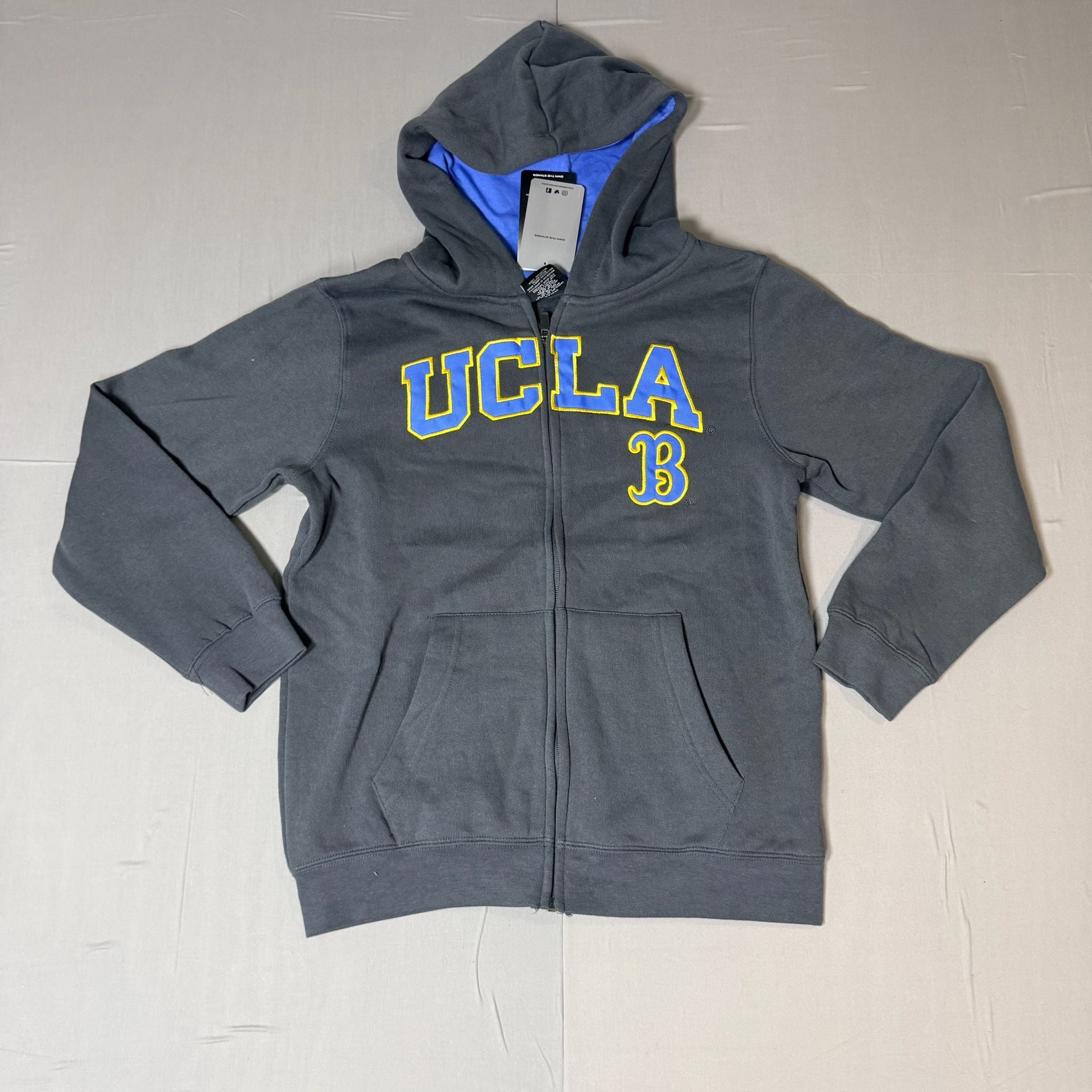 Colosseum UCLA Youth Zip-Up Hoodie Size M 12-14 Charcoal Blue 3