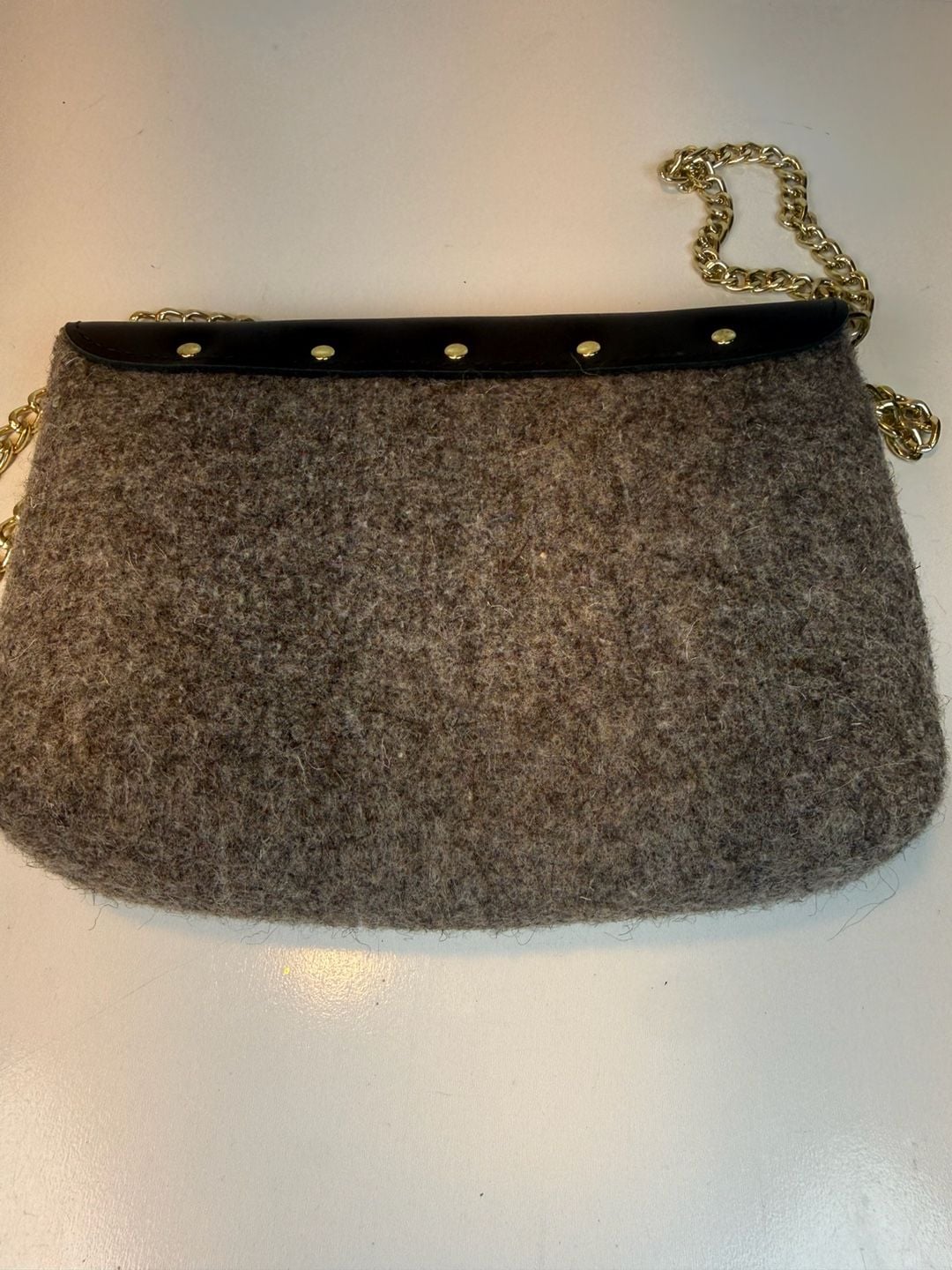 Sword & Plough Wool And Leather Crossbody Bag 3
