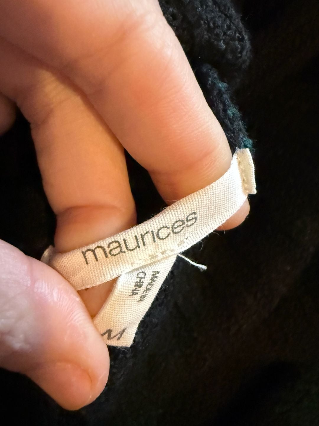 Maurices Green and Black Plaid Turtleneck dress szM has stretch 6