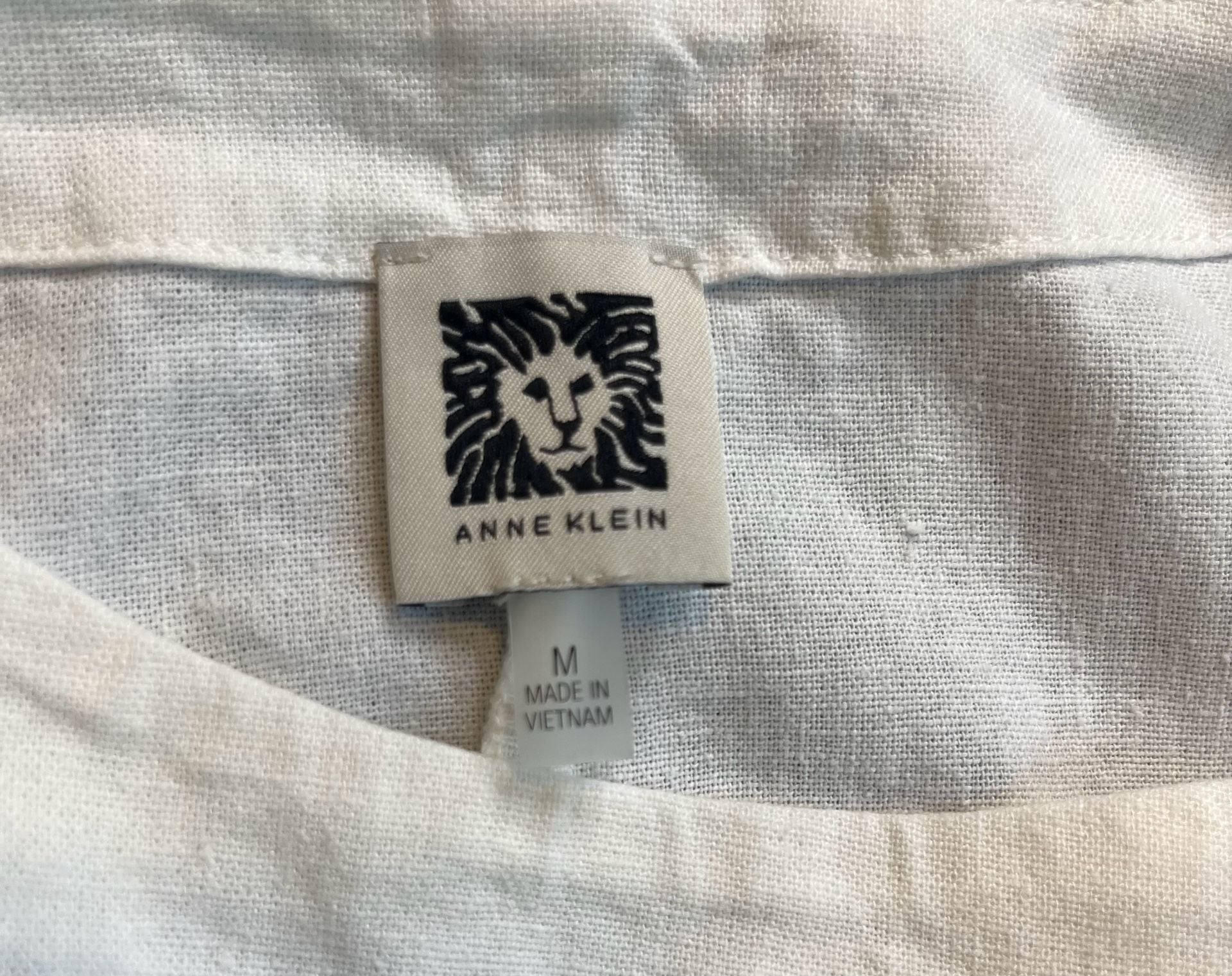 White Linen Boxy Blouse Short Sleeve Fringe Trim Relaxed Coastal Top 7