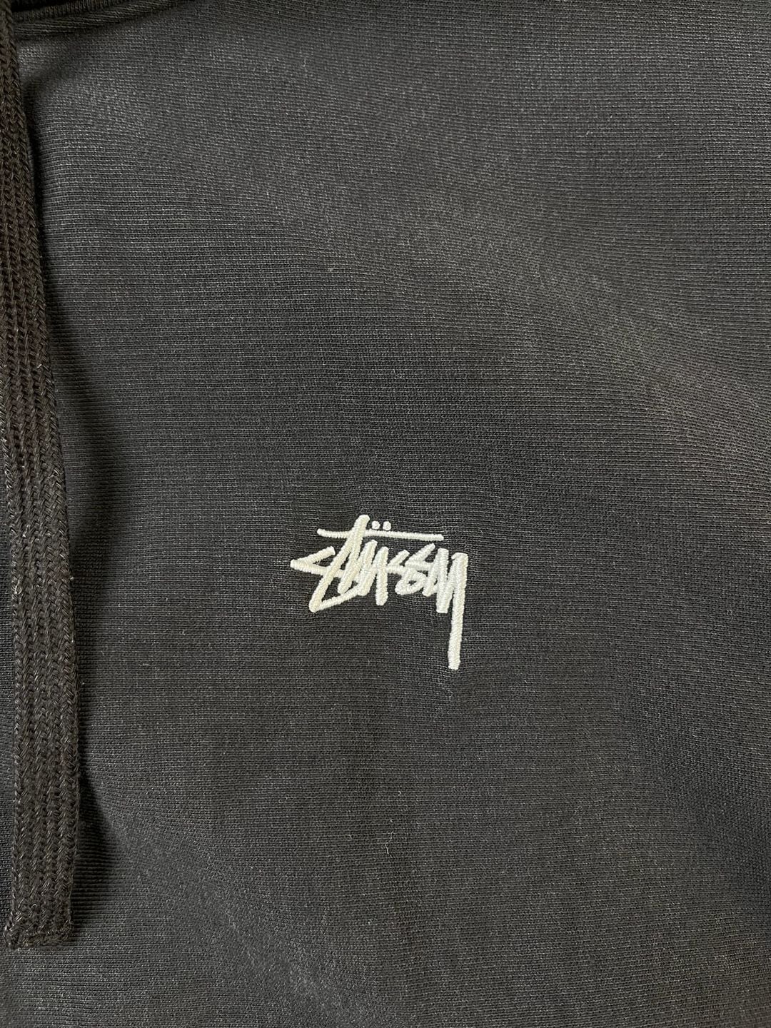 Stussy Basic Logo Hoodie Size L Black Pullover Sweatshirt OF 3