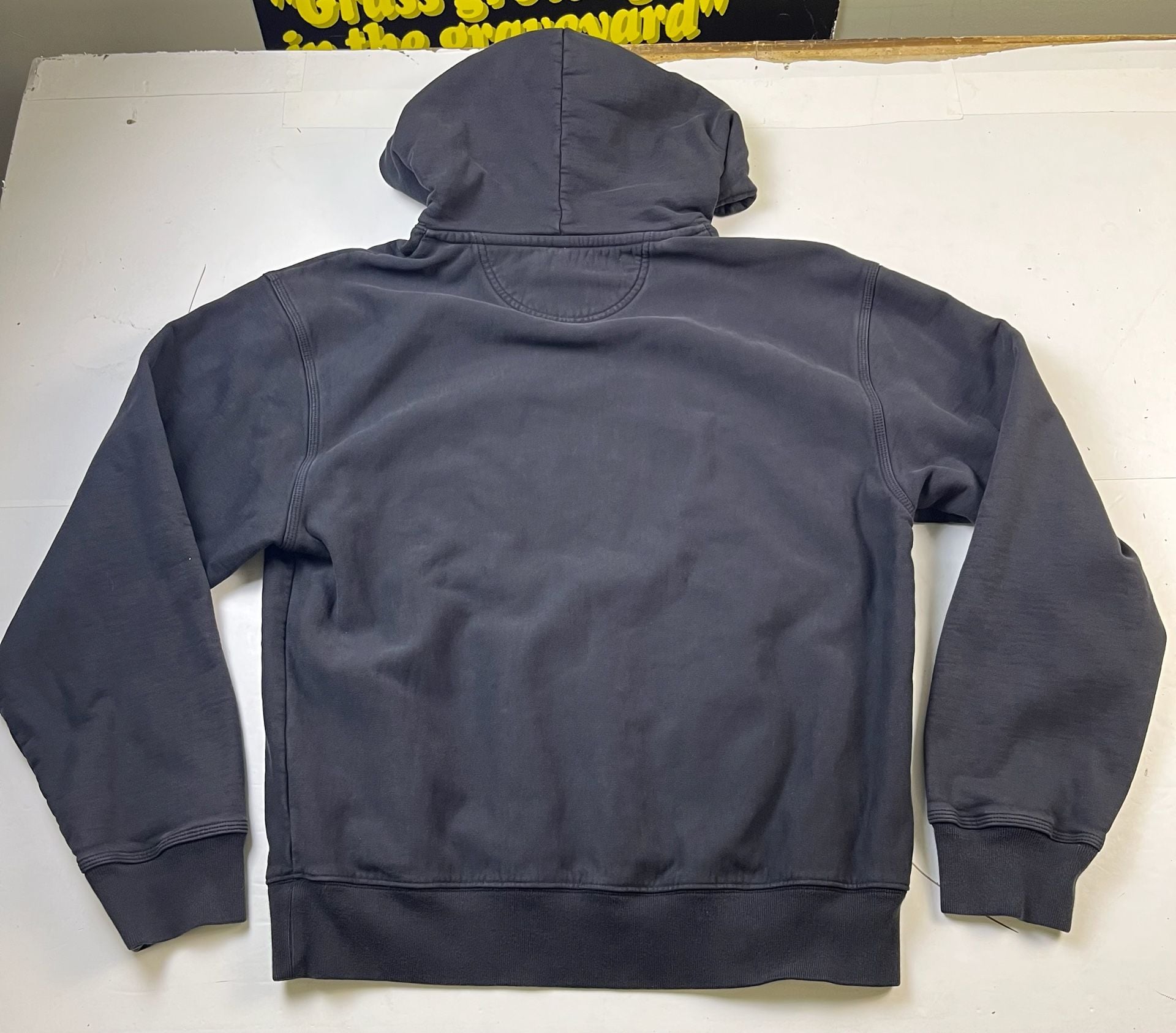 Stussy Basic Logo Hoodie Size L Black Pullover Sweatshirt OF 5