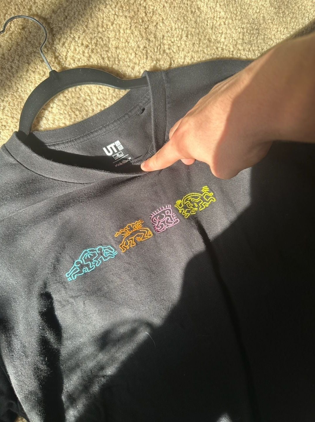 Y2K streetwear Uniqlo Keith Haring Graphic T-Shirt Black 3