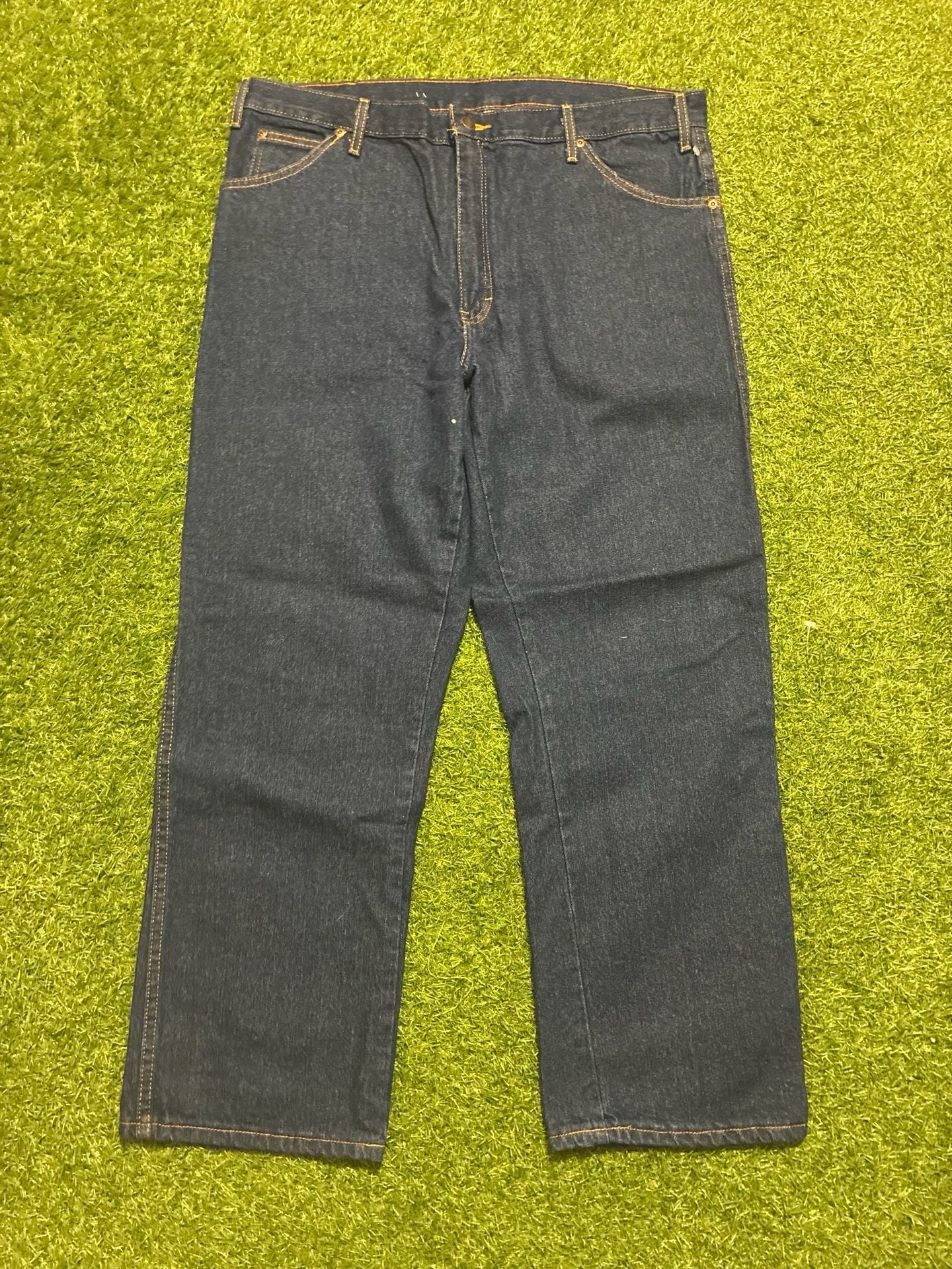 Dickies Relaxed Fit Jeans 38x29 Dark Wash Cotton Denim 2