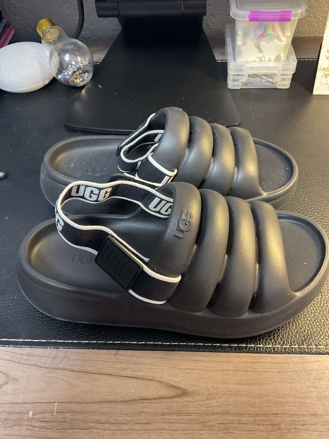 UGG Sport Yeah Sandals Black Foam Slides 3