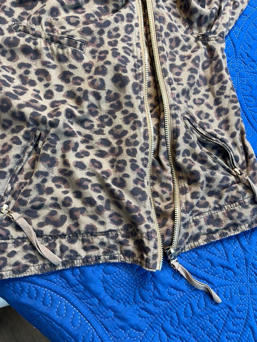 Leopard Print Moto Jacket Brown Animal Print Asymmetrical Zip Biker Coat 8