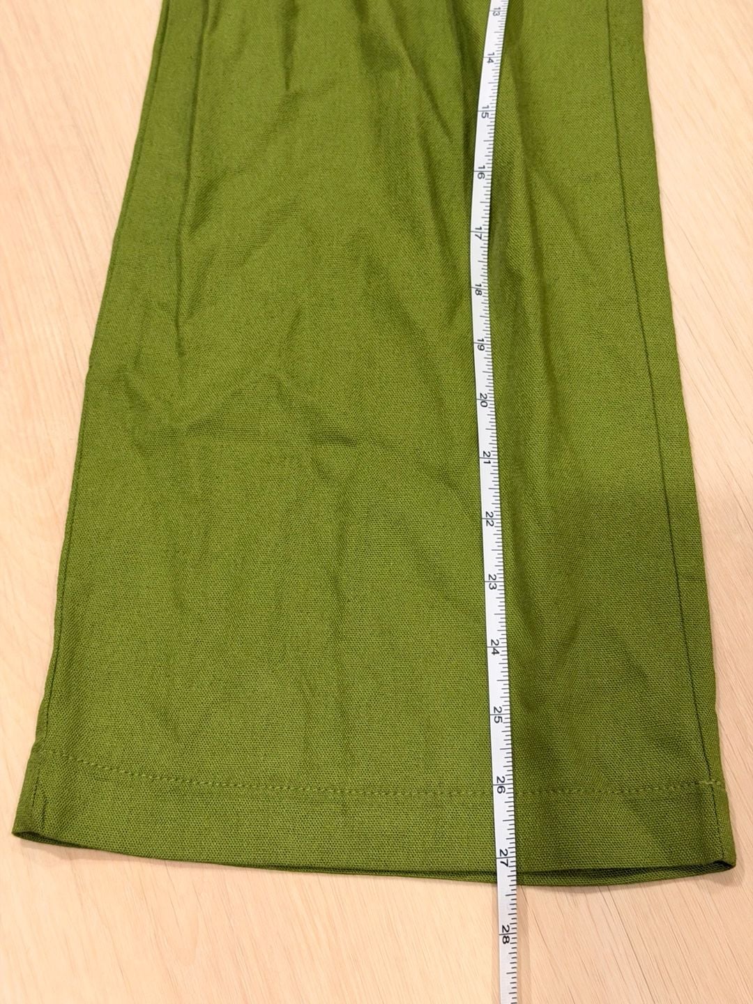 Monteau Los Angeles Jumpsuit Size XS Green Strapless Belted Wide Leg 7
