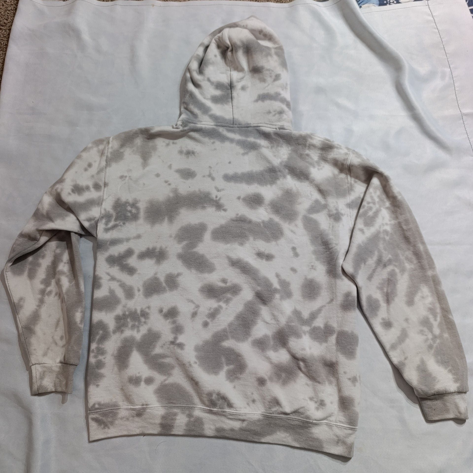 Crunchyroll Dragon Ball Z Goku Hoodie Size L Gray Tie Dye 7