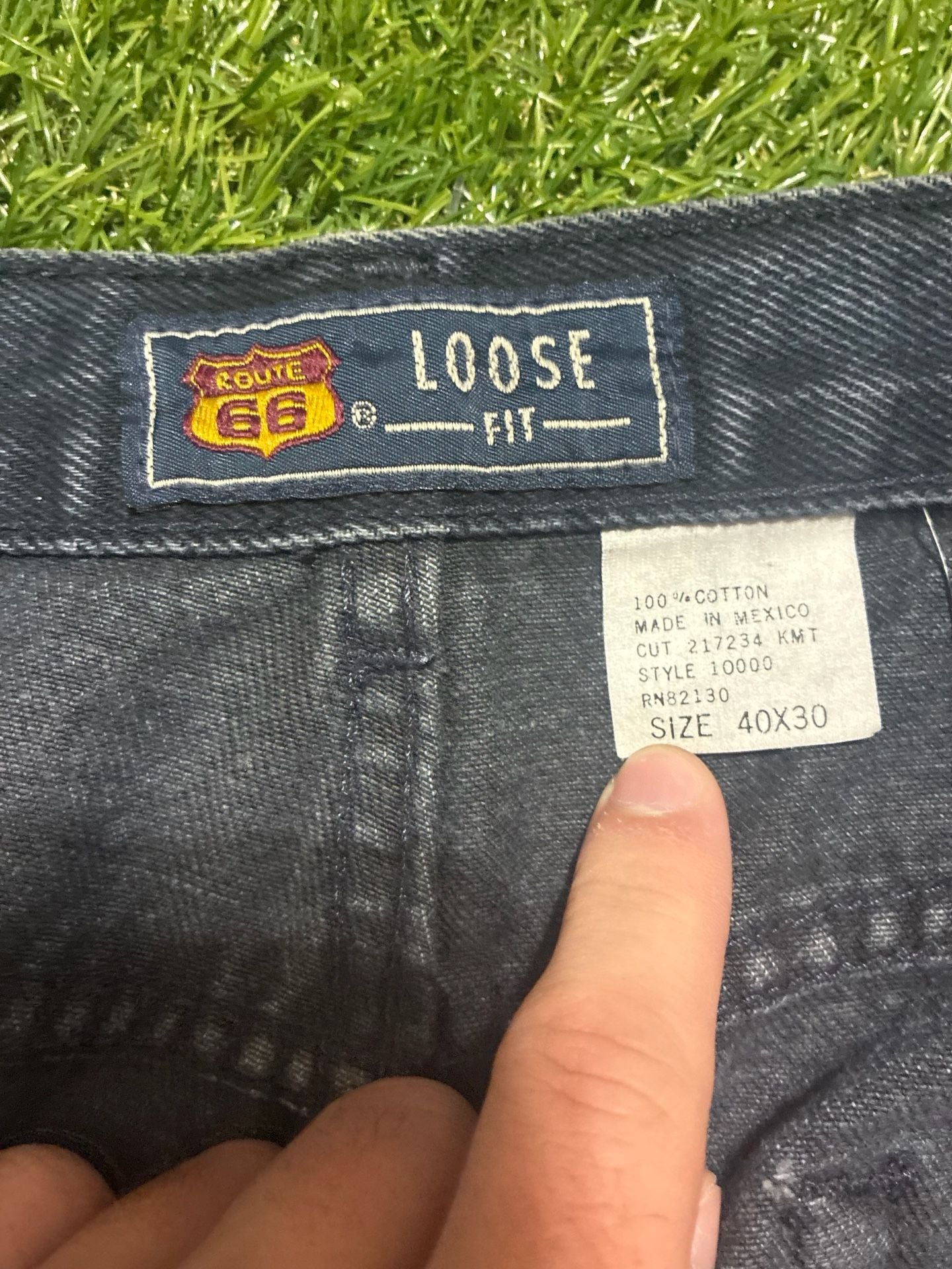 Route 66 Loose Fit Jeans Black Denim 4