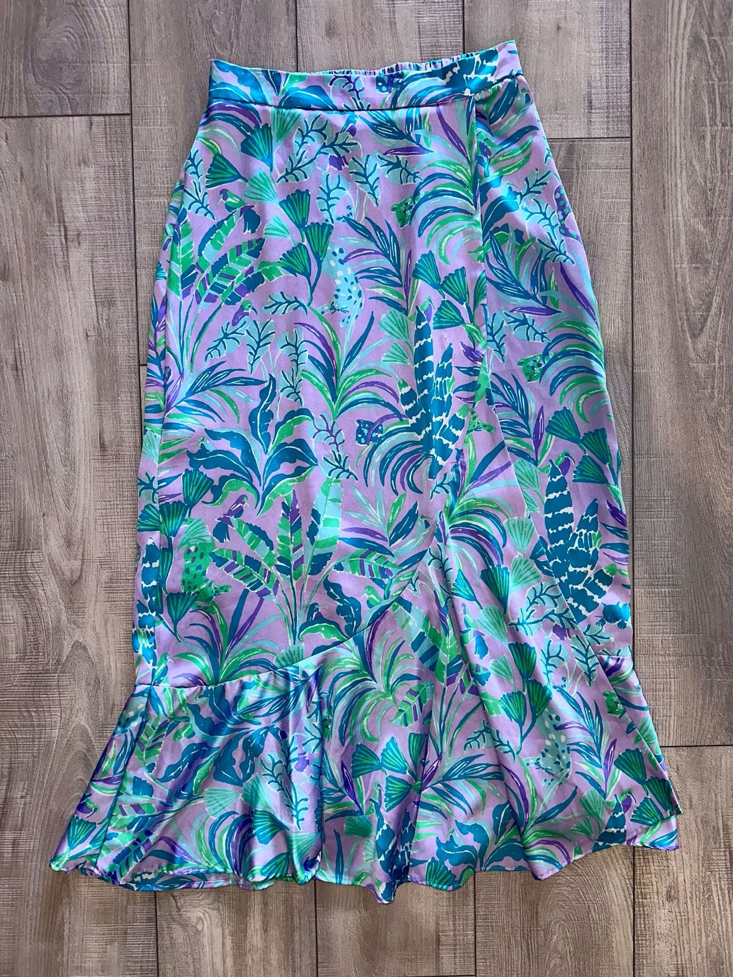 Lilly Pulitzer Britney Midi Skirt Purple Iris Faux Wrap 2