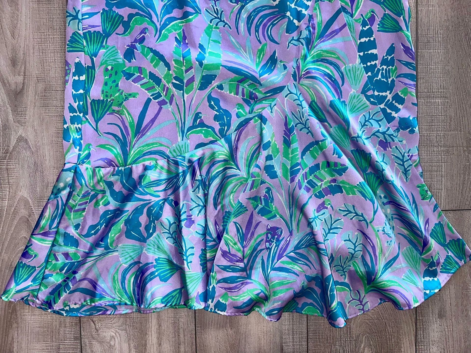 Lilly Pulitzer Britney Midi Skirt Purple Iris Faux Wrap 4